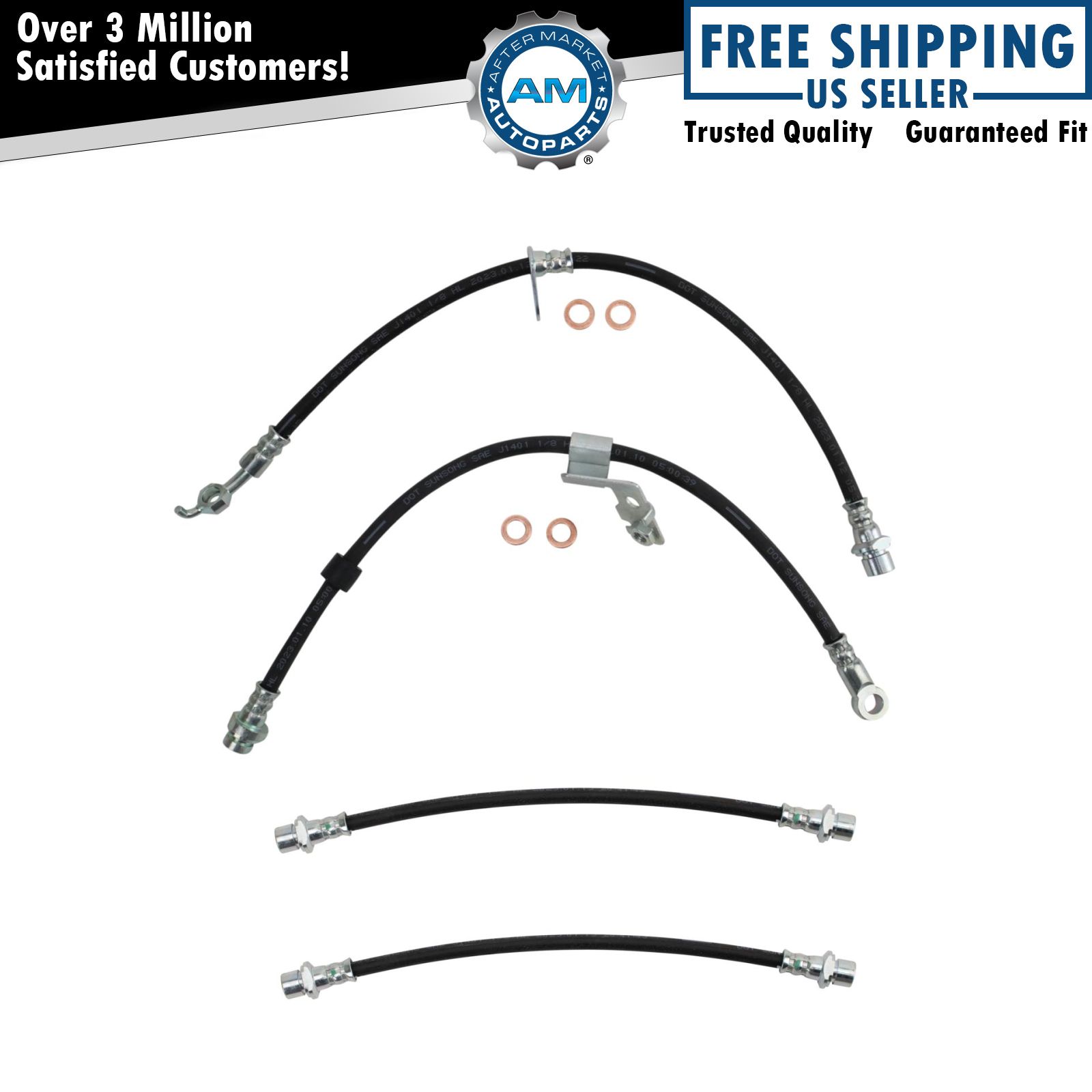 Brake Hose Set For 1996-2003 Toyota RAV4