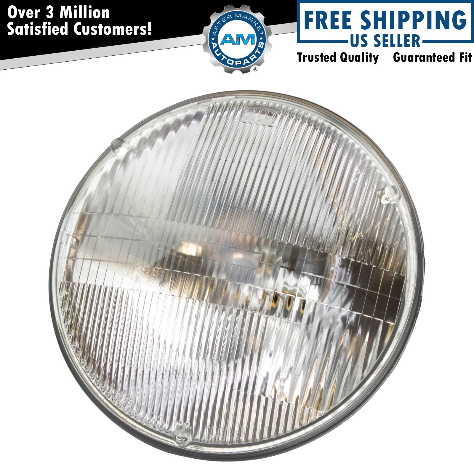 Round Headlight Headlamp Sealed Dual Beam for Chevy GMC Dodge Ford New