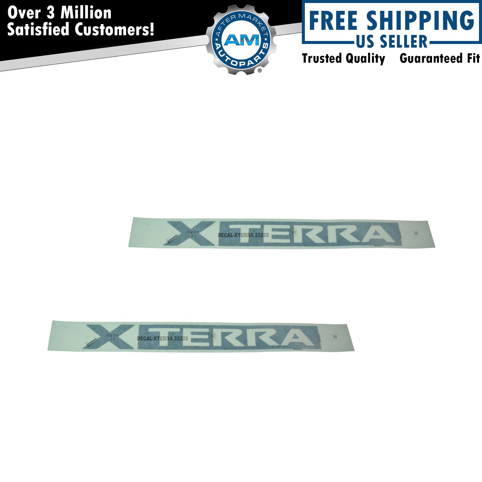 OEM Roof Rack Side Rail Mounted Xterra Logo Decal LH & RH Pair for