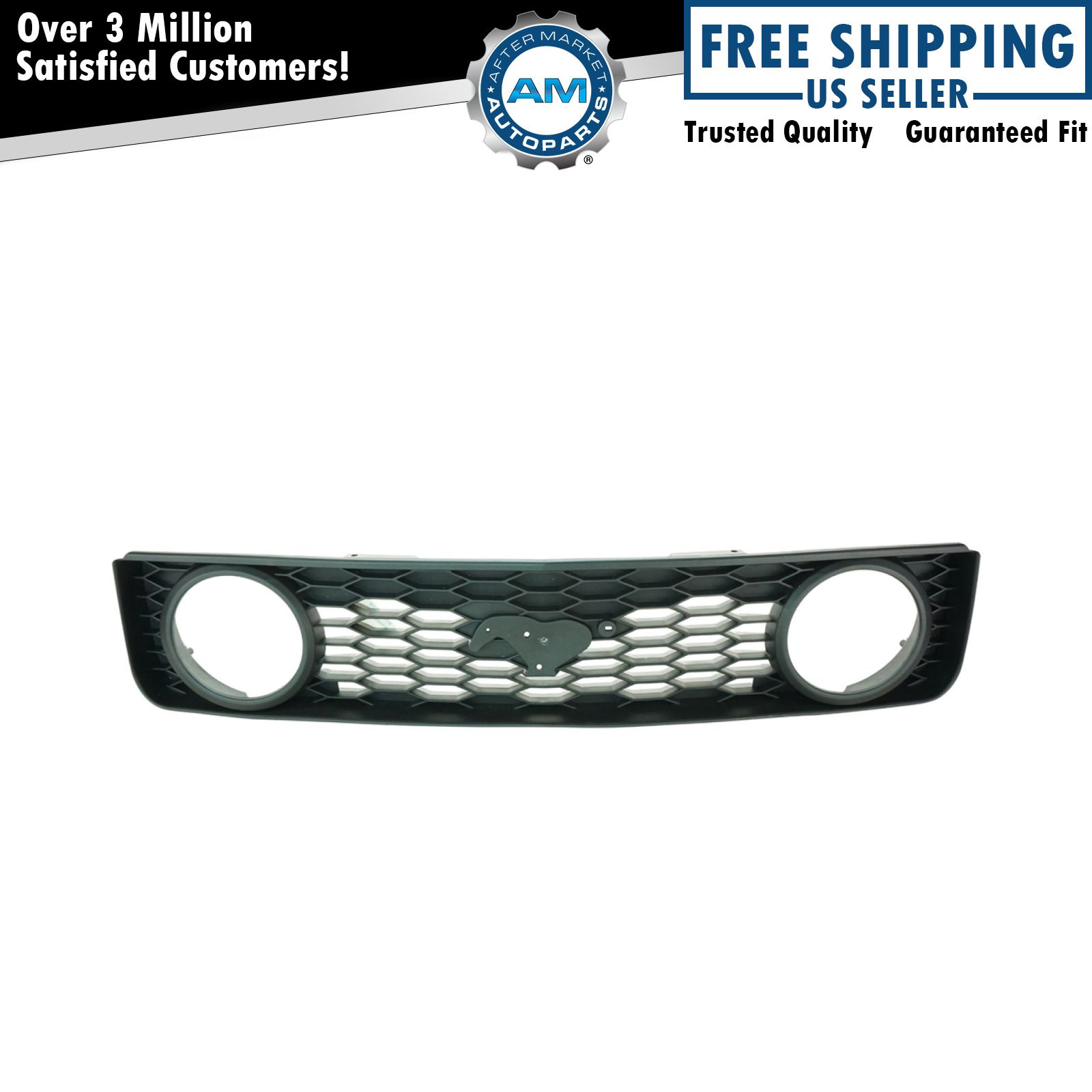 Front Grille Black For 2005-2009 Ford Mustang FO1200422