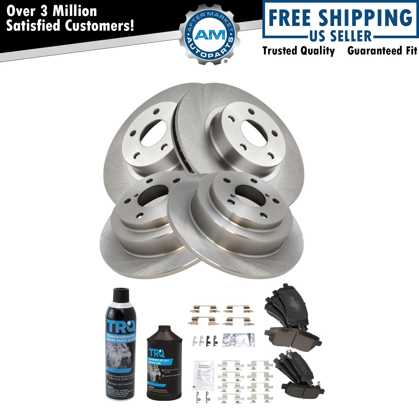 <b>Dot 3 & 4 Semi-Metallic Brake Pad & Rotor Kit</b>