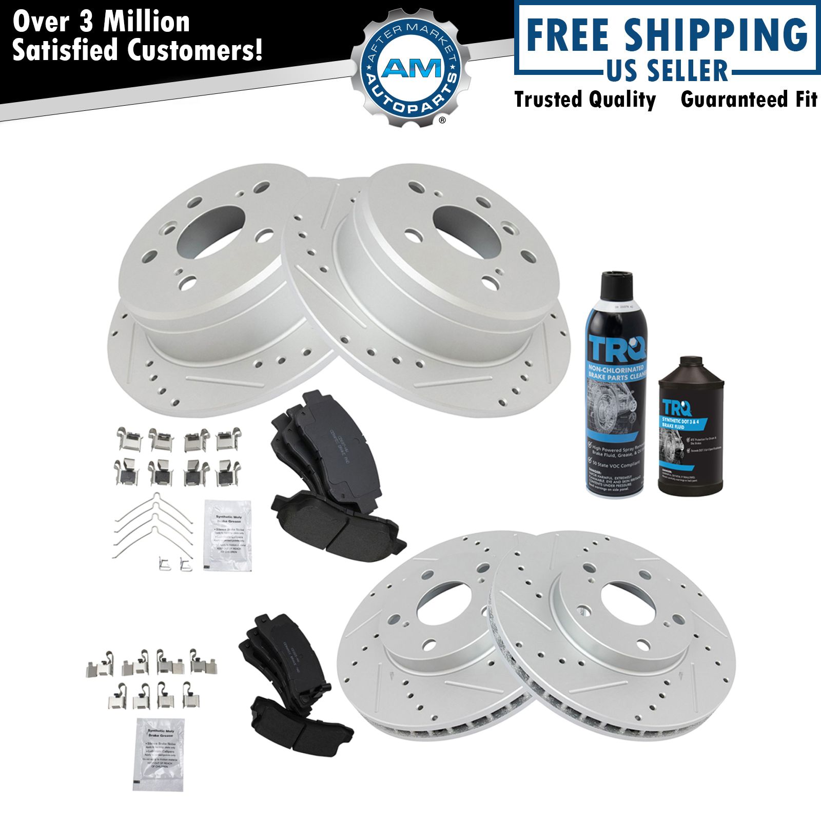 <b>Dot 3 & 4 Ceramic Performance Brake Pad & Rotor Kit</b>