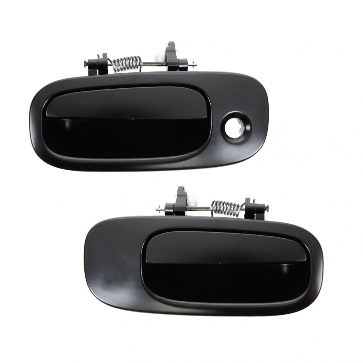 Front Exterior Outside Smooth Black Door Handle Pair Set for Charger ...