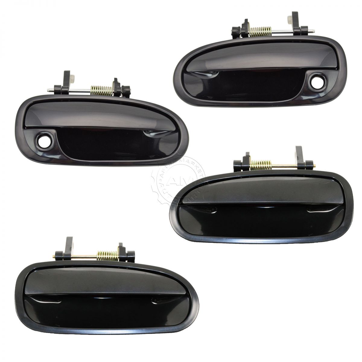 Door Handle Front & Rear Outside Outer Black Kit Set of 4 for 96-00 ...