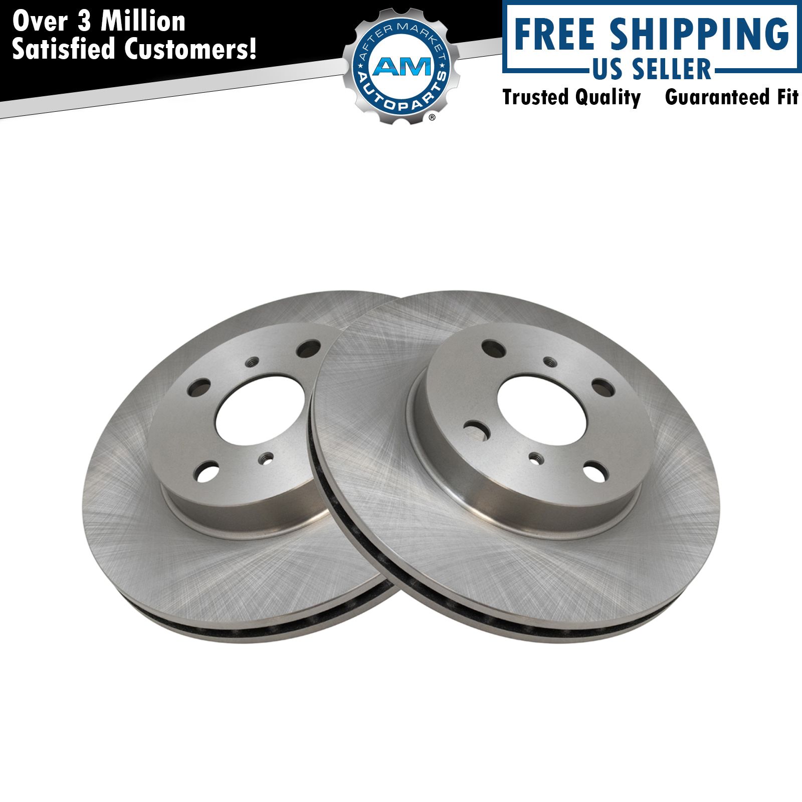 Front Disc Brake Rotors Pair Set 4 Stud for 93-02 Corolla Prizm