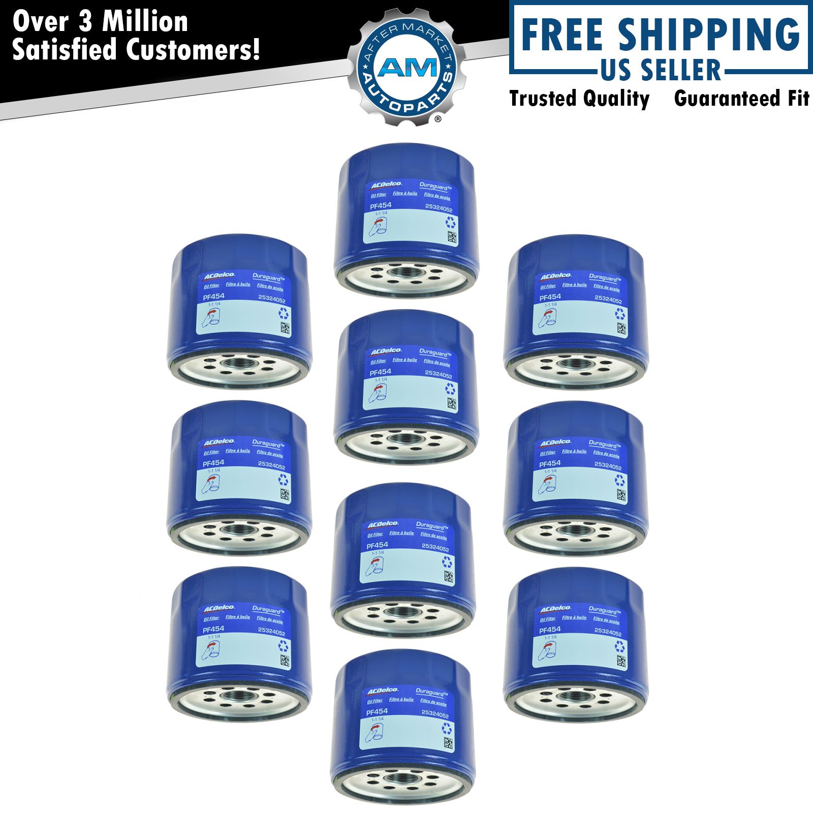 ACDelco PF454 Oil Filter Kit Set of 10 for Buick Cadillac Chevy GMC Olds Pontiac