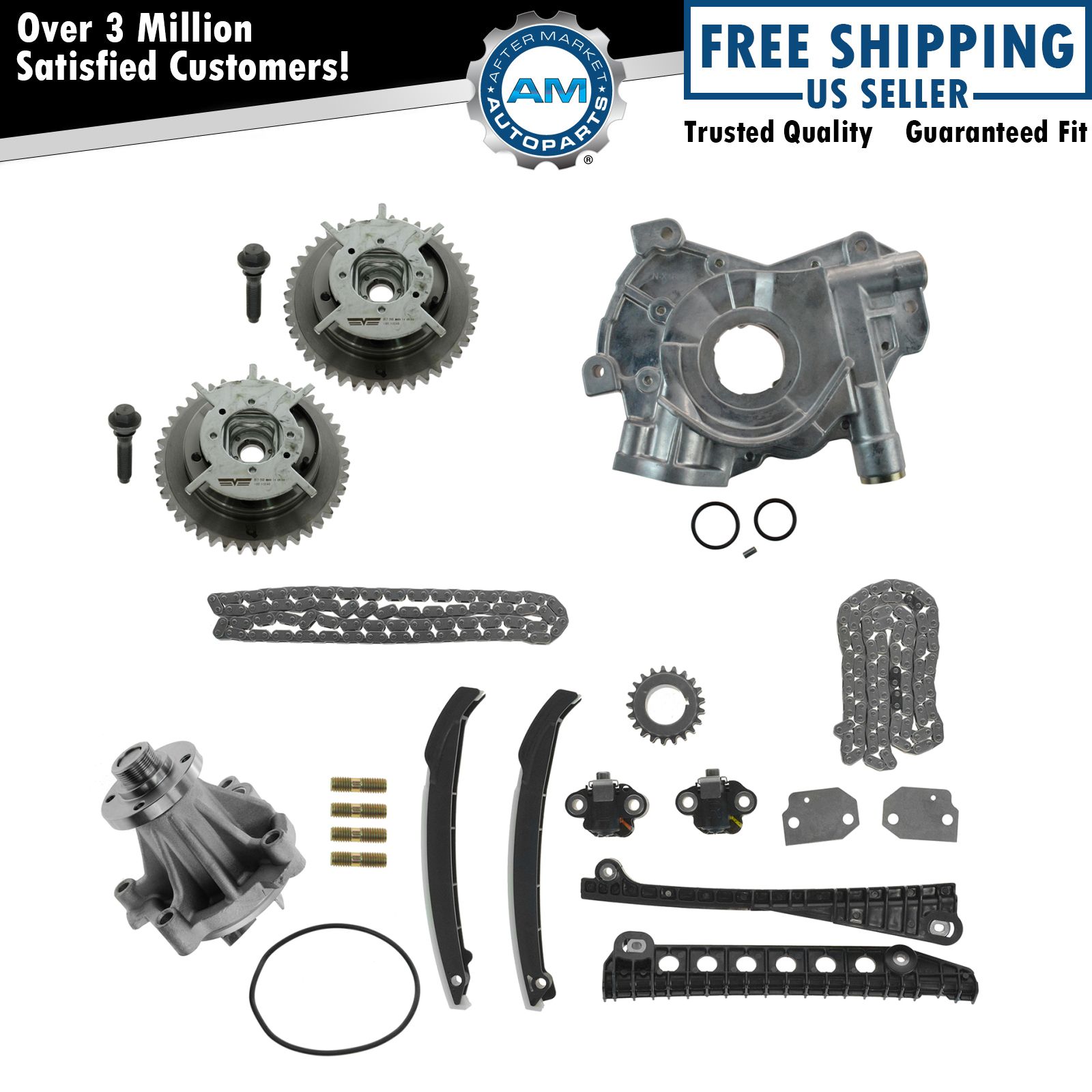 Timing Chain Sprocket Water Oil Pump Guide Kit Set for F150 F250 Expedition 5.4L