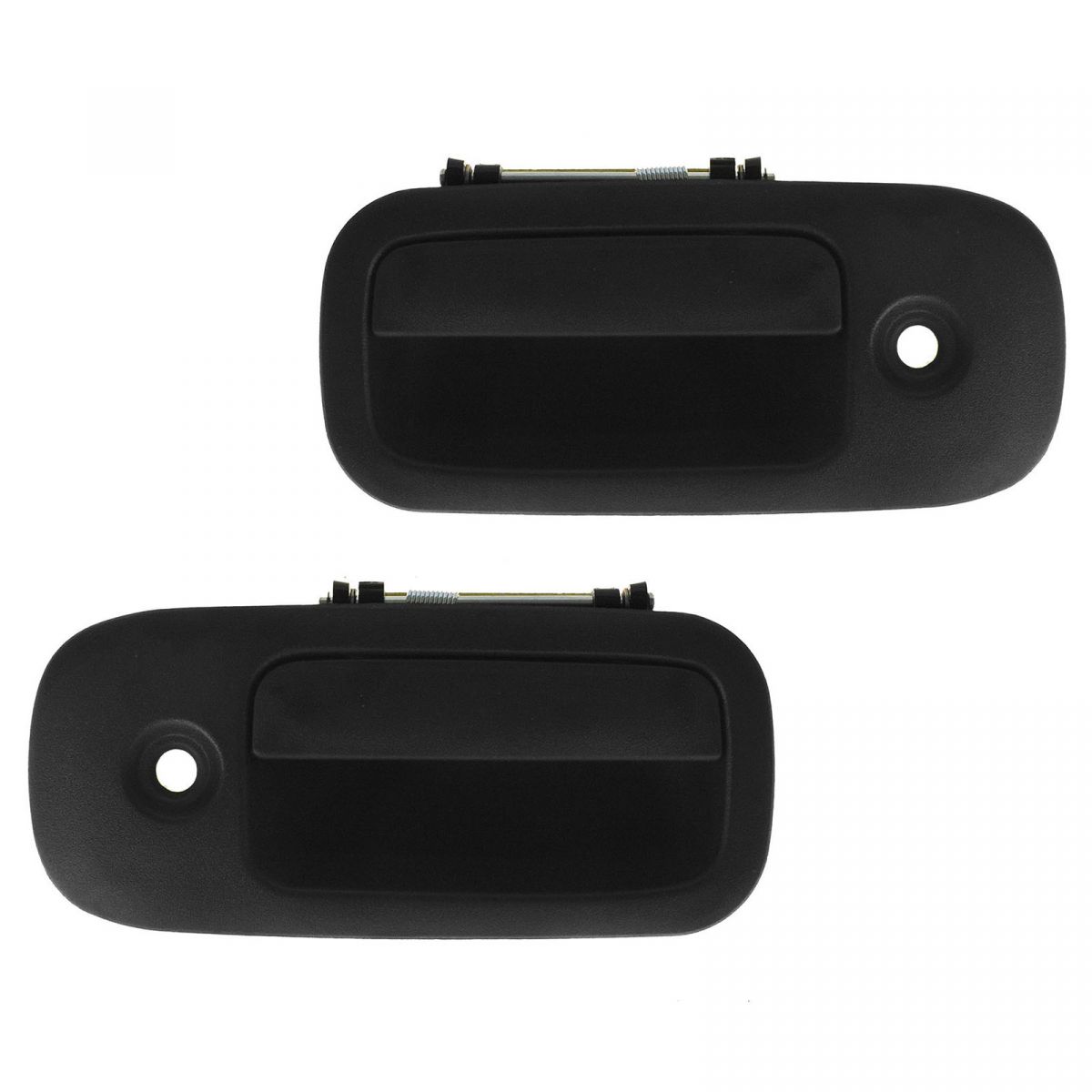 Door Handle w/ Keyhole Textured Black Outside Front Pair for 03-13 ...