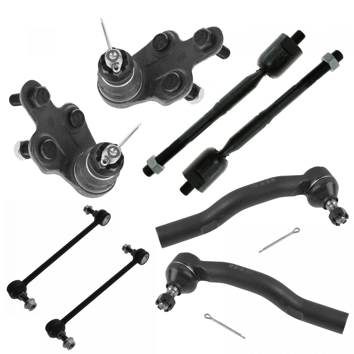 8 Piece Kit Tie Rod End Ball Joint Sway Bar Link LH RH Set for Camry
