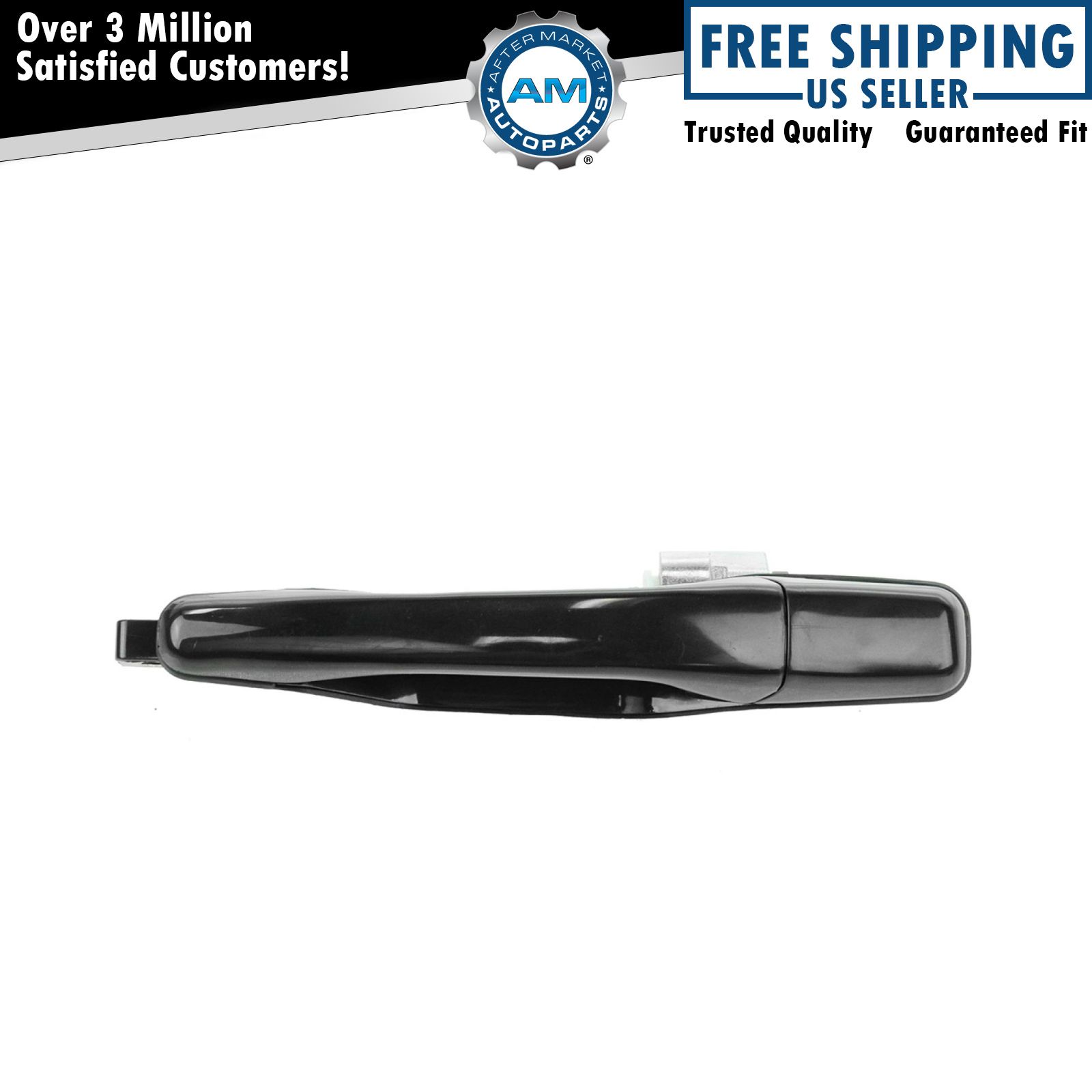 Door Handle Outside Smooth Black Rear Driver Side Left LH for Lancer Evolution