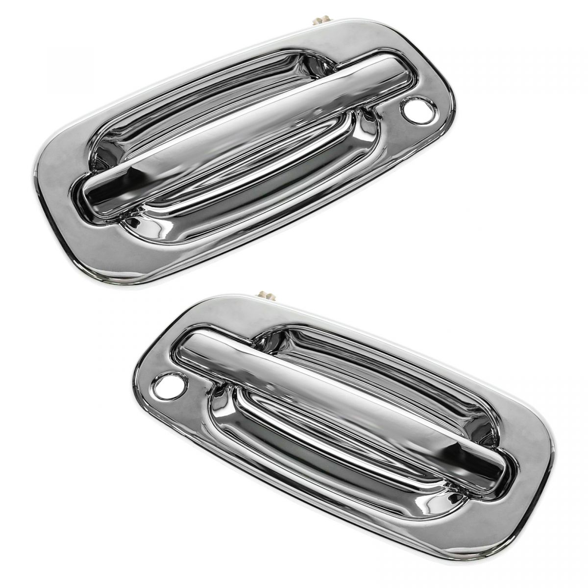 Chrome Outer Outside Exterior Door Handle Pair Set for