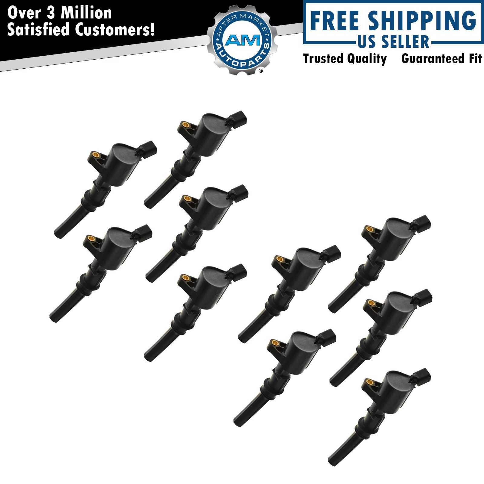 Ignition Coils Kit Set of 10 NEW for Ford Econoline Super Duty Truck 6.8L V10