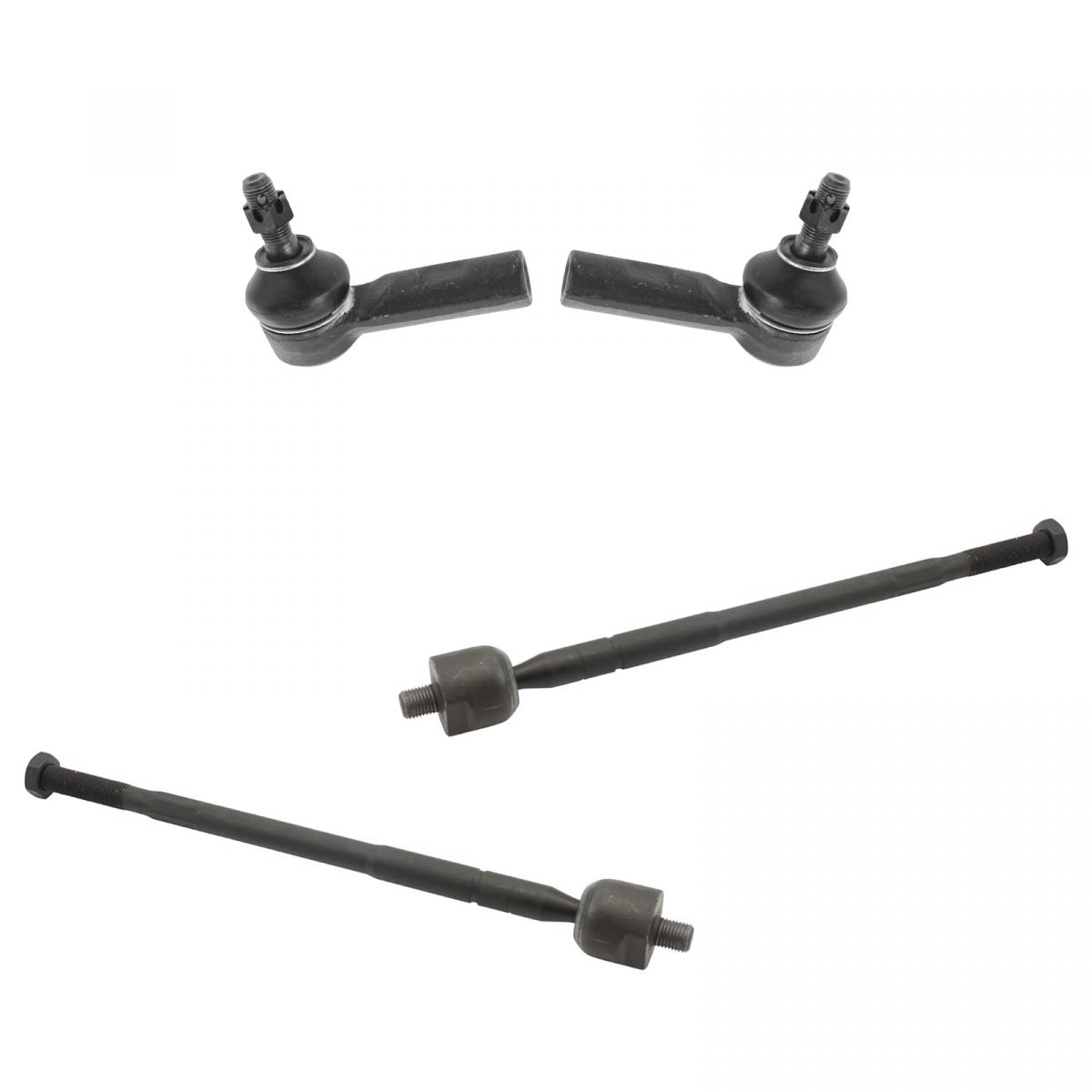 Front Inner Outer Tie Rod Rack End Driver Passenger 4pc Kit Set for