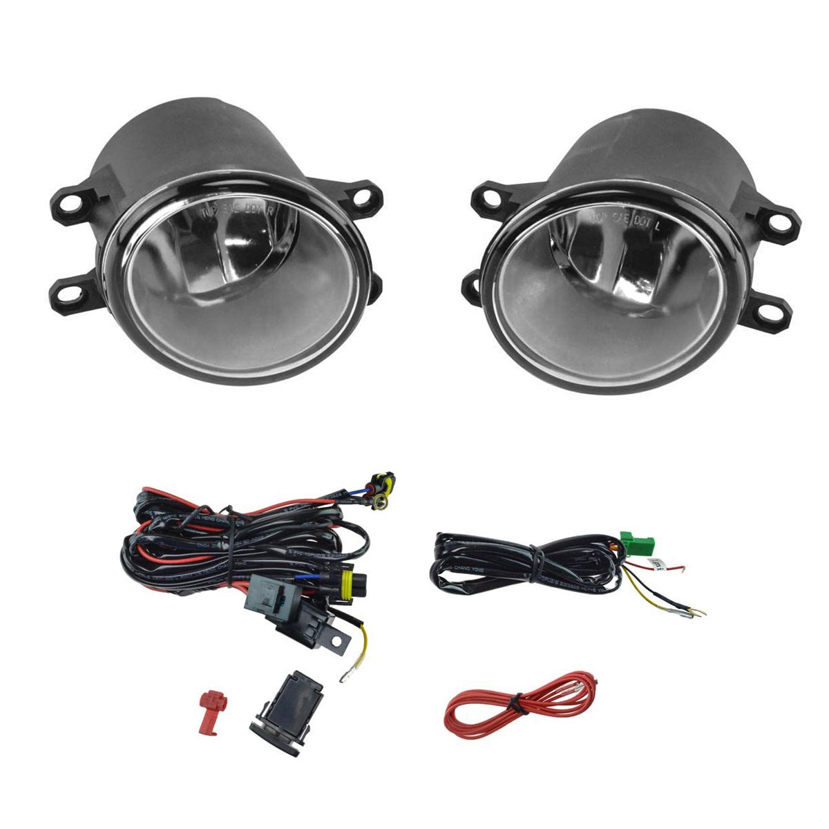 Add On Upgrade Clear Lens Fog Light Switch Wiring Kit Set for Tacoma