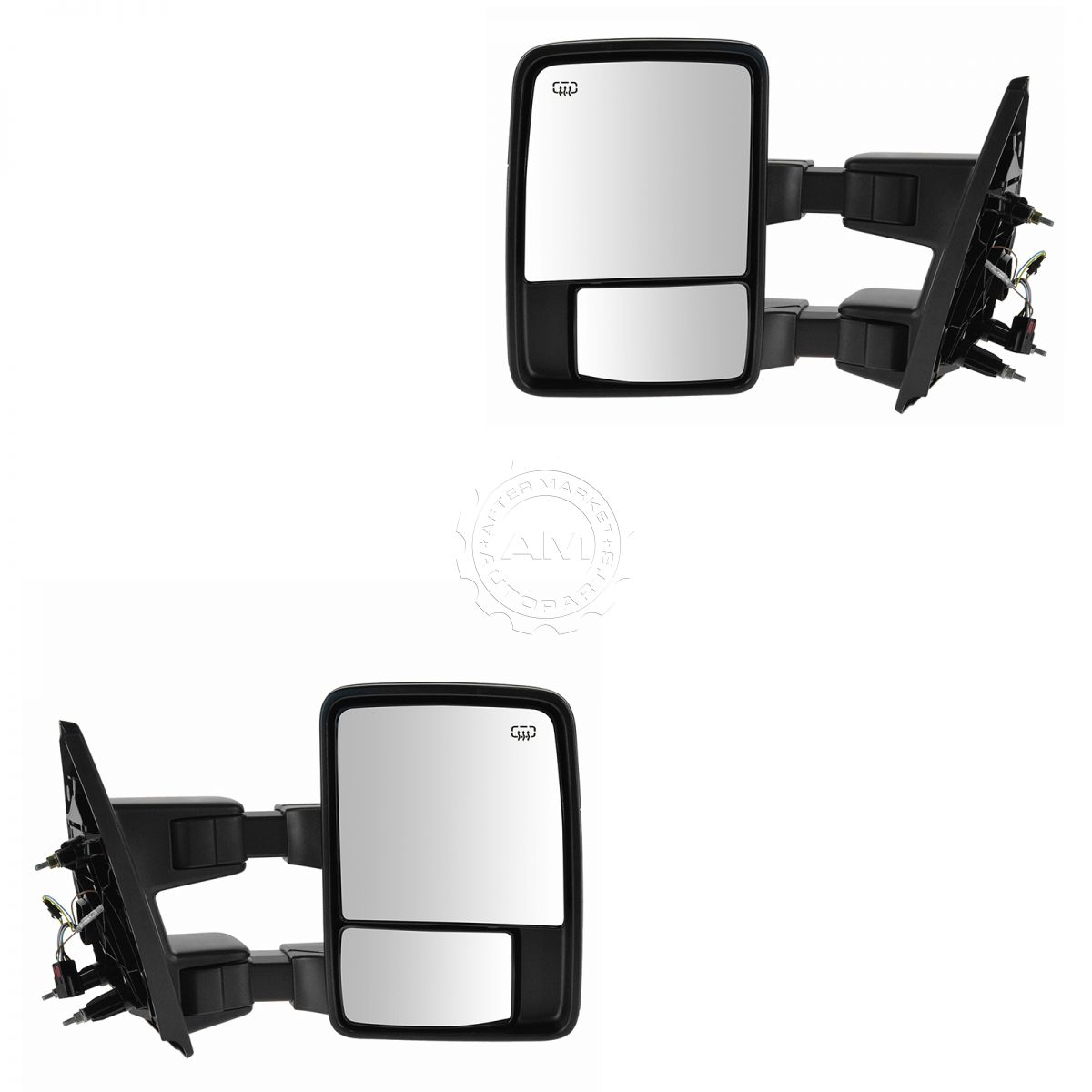 Towing Upgrade Mirror Power Heated Folding Smoked Signal Dual Arm Pair