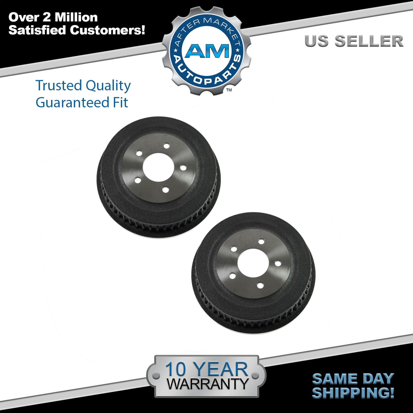Nakamoto Rear Brake Drum Pair for Dodge Caravan Chrysler Town /& Country Voyager