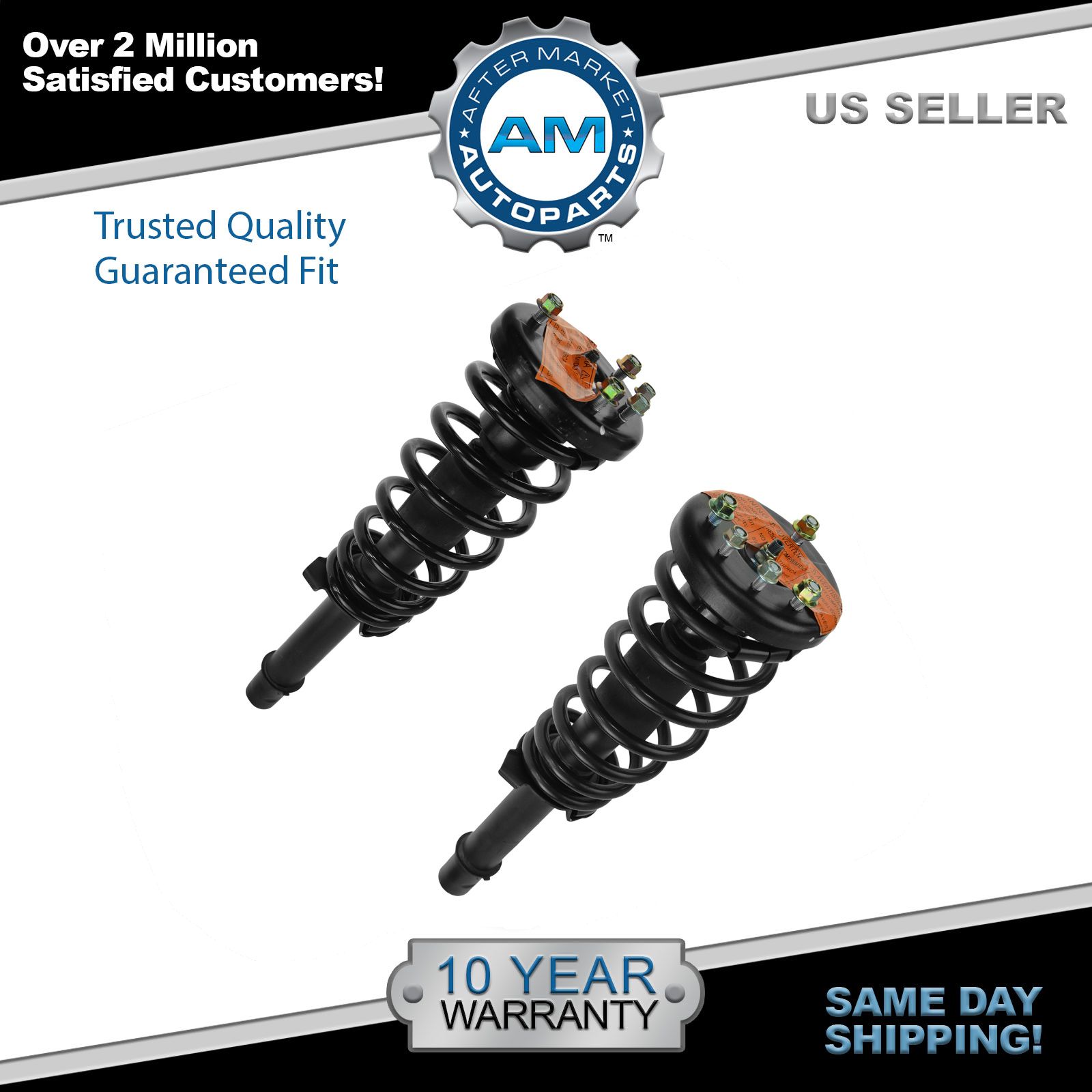 Front Shock Struts & Springs Left & Right Pair Set NEW for Acura CL