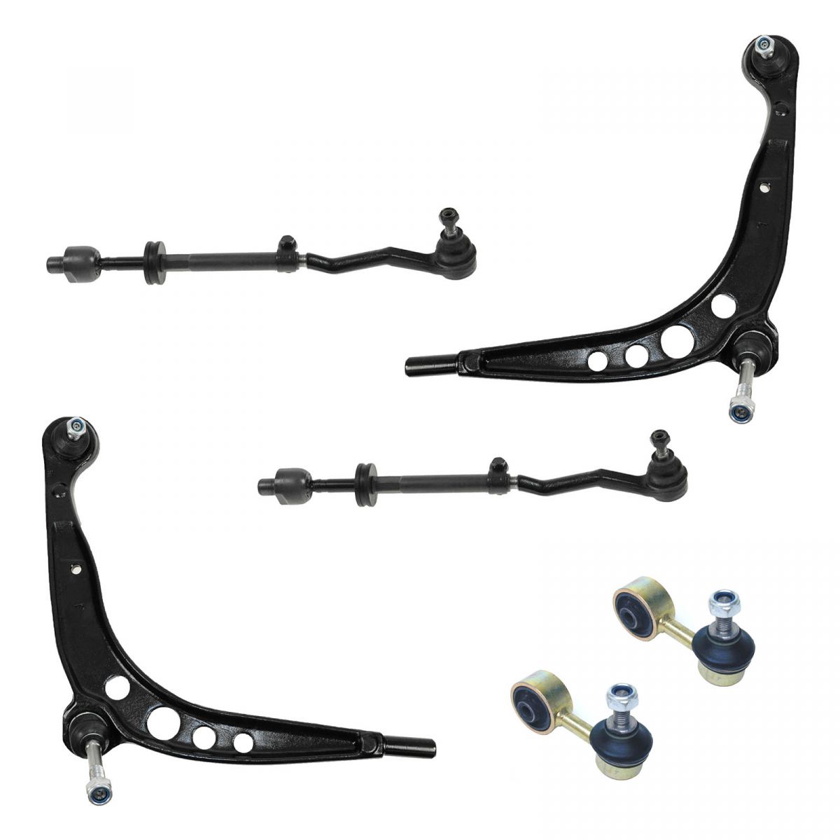 Control Arms Tie Rods Sway Bar Links Front Kit Set of 6 for BMW E30 3