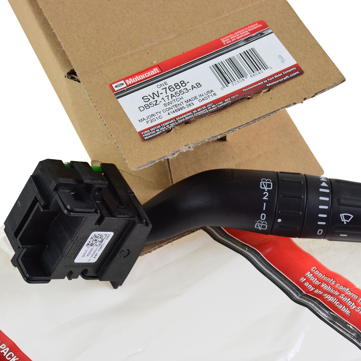 Motorcraft SW7688 Windshield Wiper Washer Switch for Ford Lincoln SUV