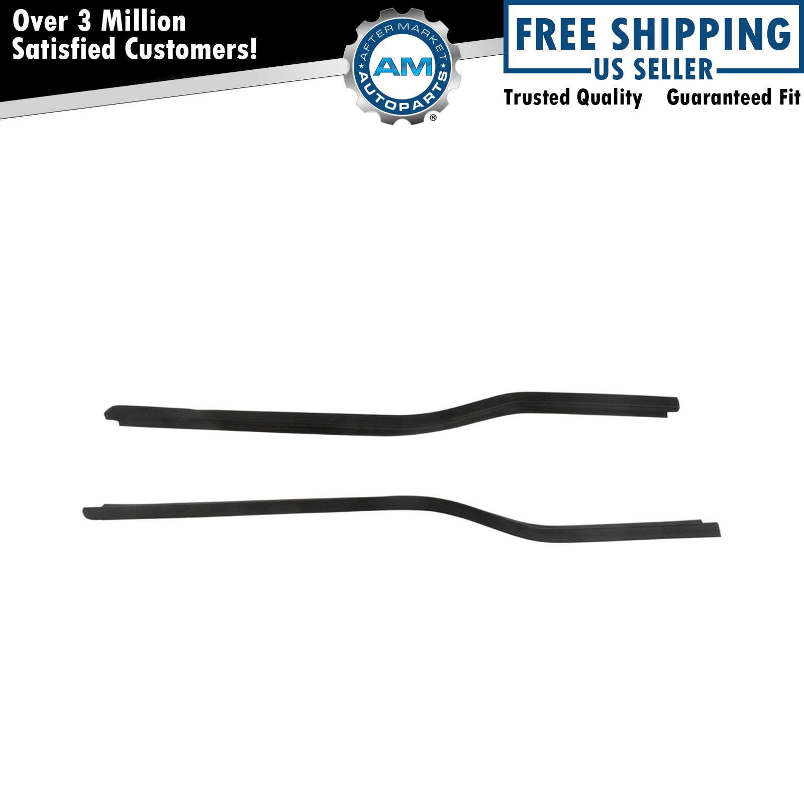 Front Outer Door Weatherstrip Seal Window Sweep LH RH Pair for Ford Truck