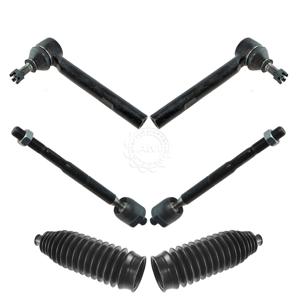 Complete Rack and Pinion 2 NEW Front Outer Tie Rod for Mercury Nissan