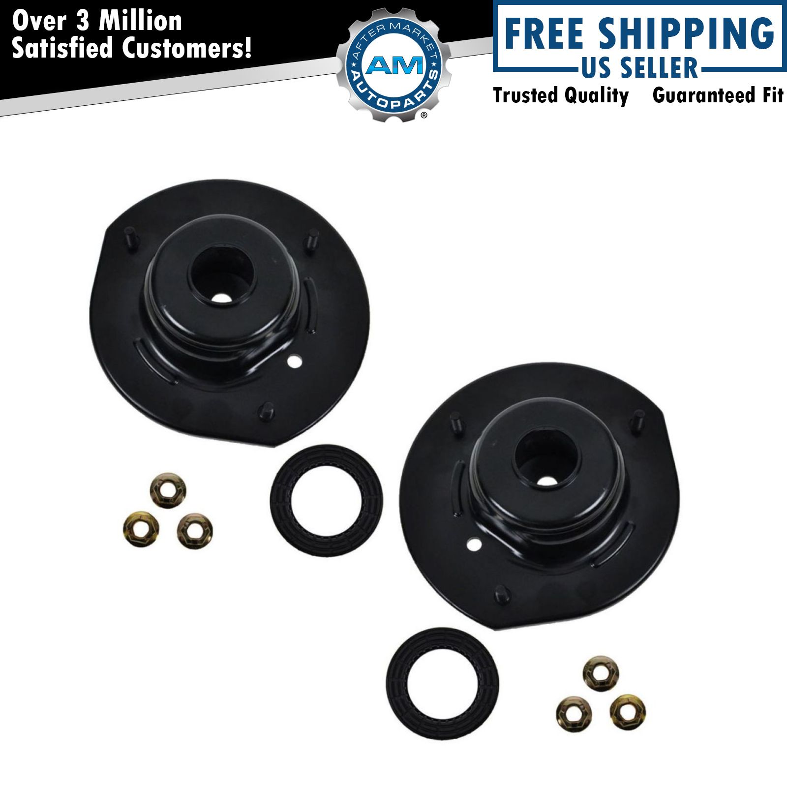 Front Upper Strut Mount & Bearing Pair Set Kit for Chrysler Mini Van