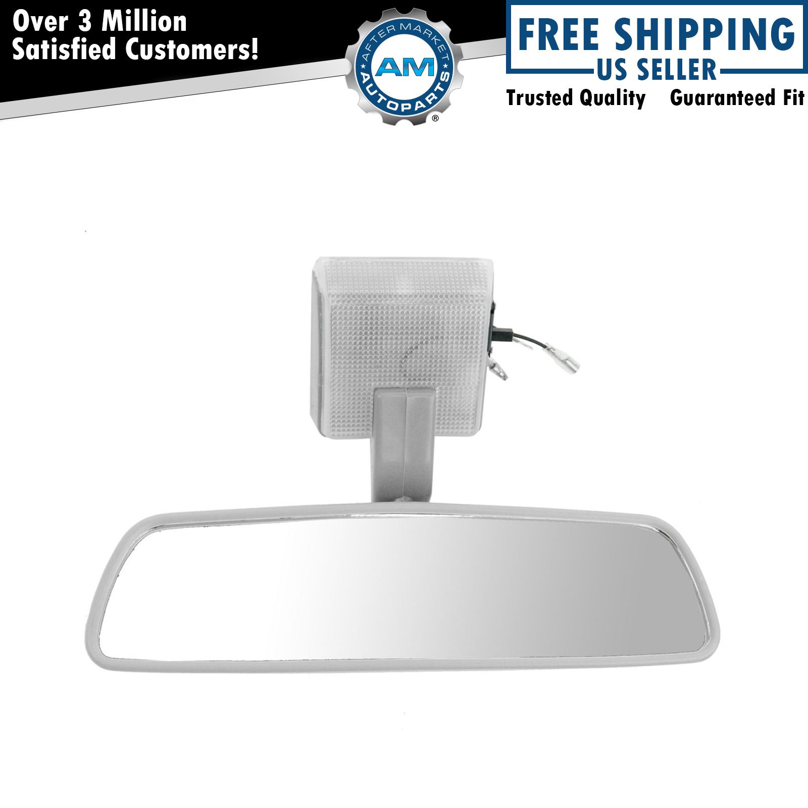 Inside Rearview Mirror 3 Wire Rear View Lighted for 84-88 Toyota Pickup Truck