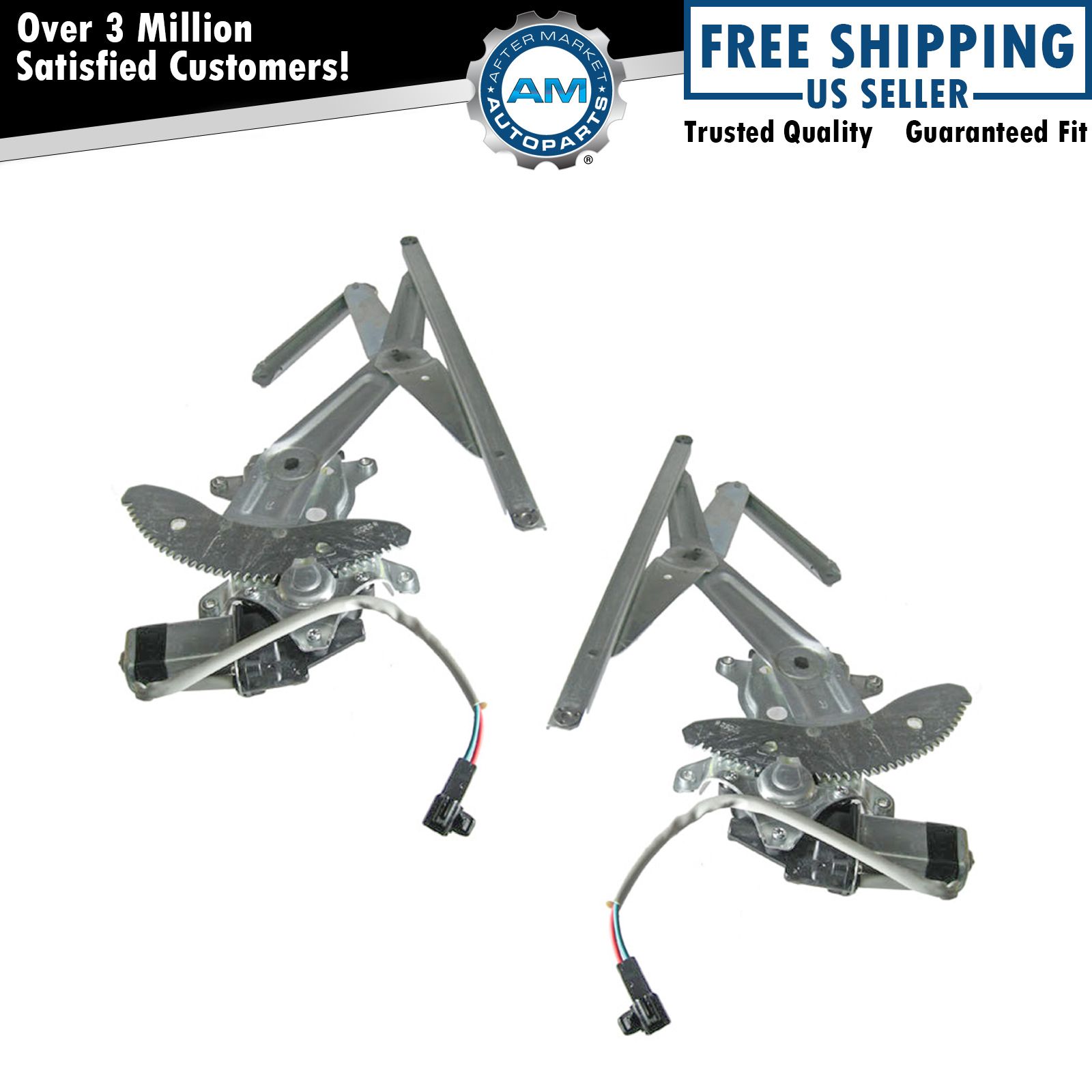 Power Window Regulators w/ Motor Front Pair Set Left & Right for 98-02 Corolla