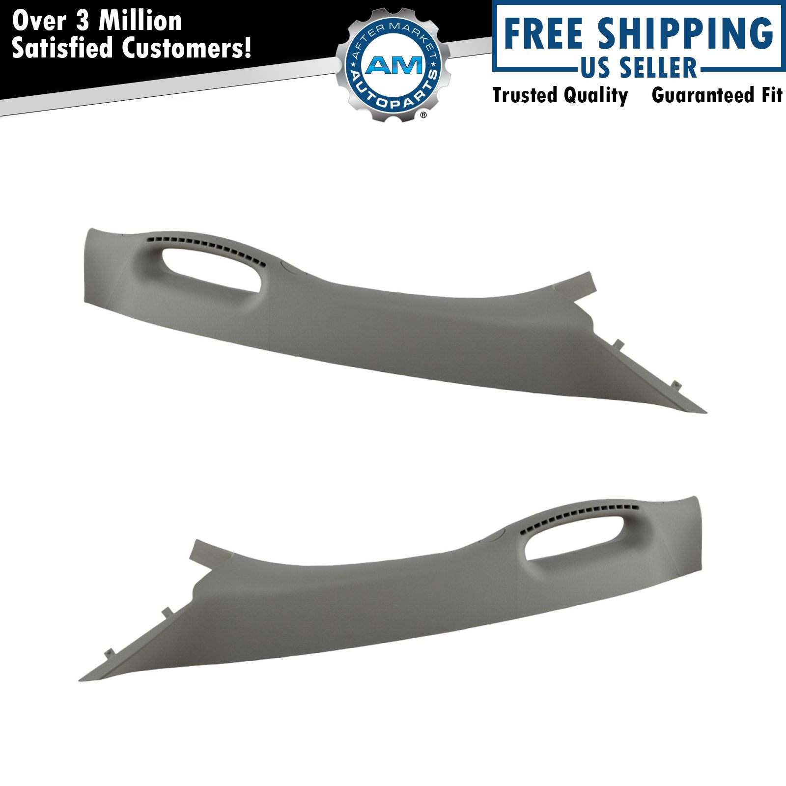 A Pillar Trim Panel w/ Pull Handle Pair Set of 2 LH RH Sides for Dodge Ram Truck