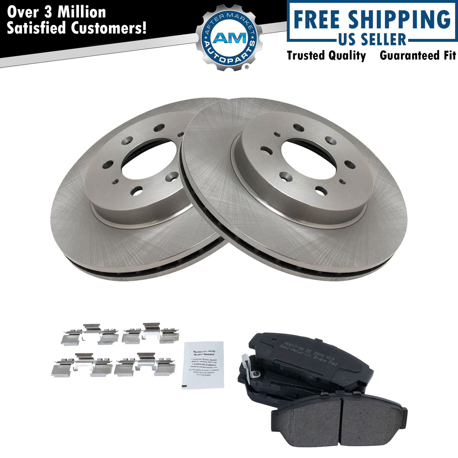 Front Premium Posi Metallic Brake Pad & Rotor Kit for Integra Civic
