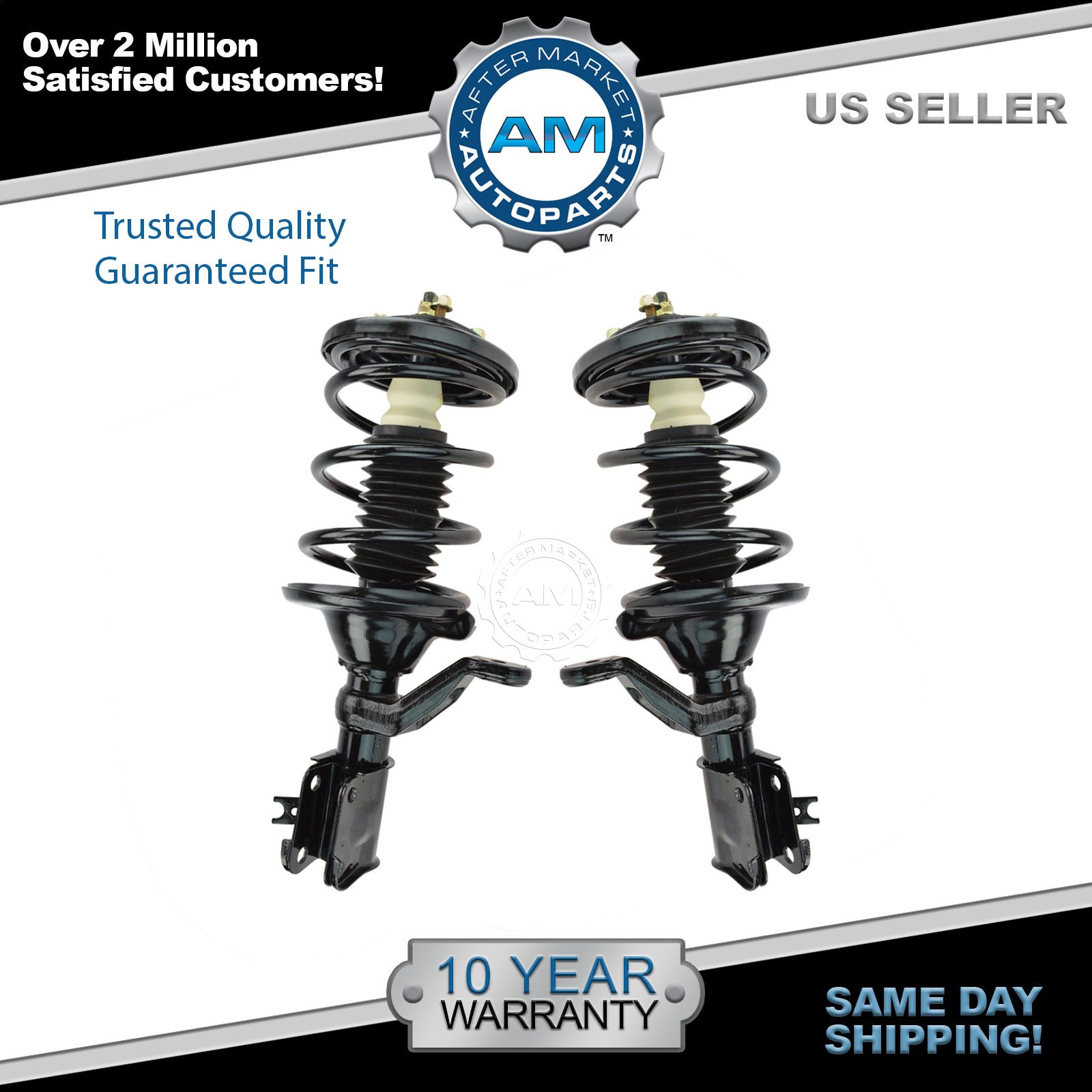 Front Complete Loaded Shock Strut Spring Assembly Pair Set 2pc for Civic New