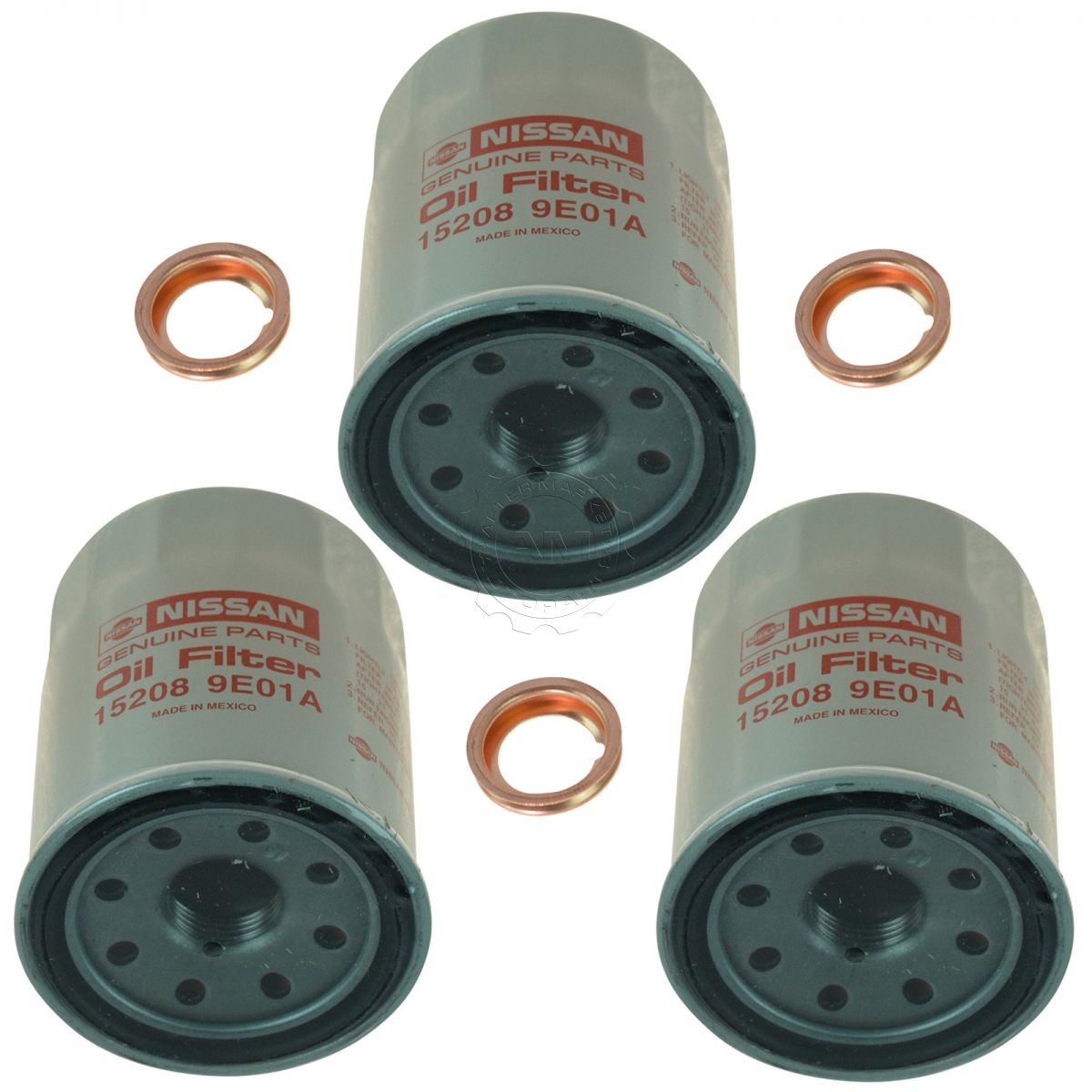 OEM Engine Oil Filter & Drain Plug Gasket Kit Set of 3 for Nissan