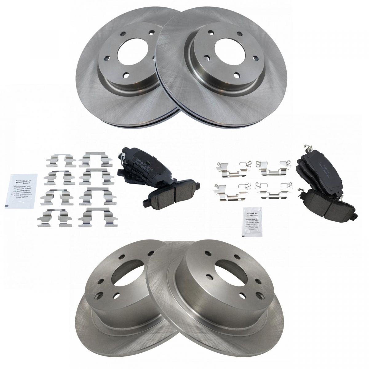 Front & Rear Posi Ceramic Pad & Brake Rotor Disc Kit for Nissan Altima