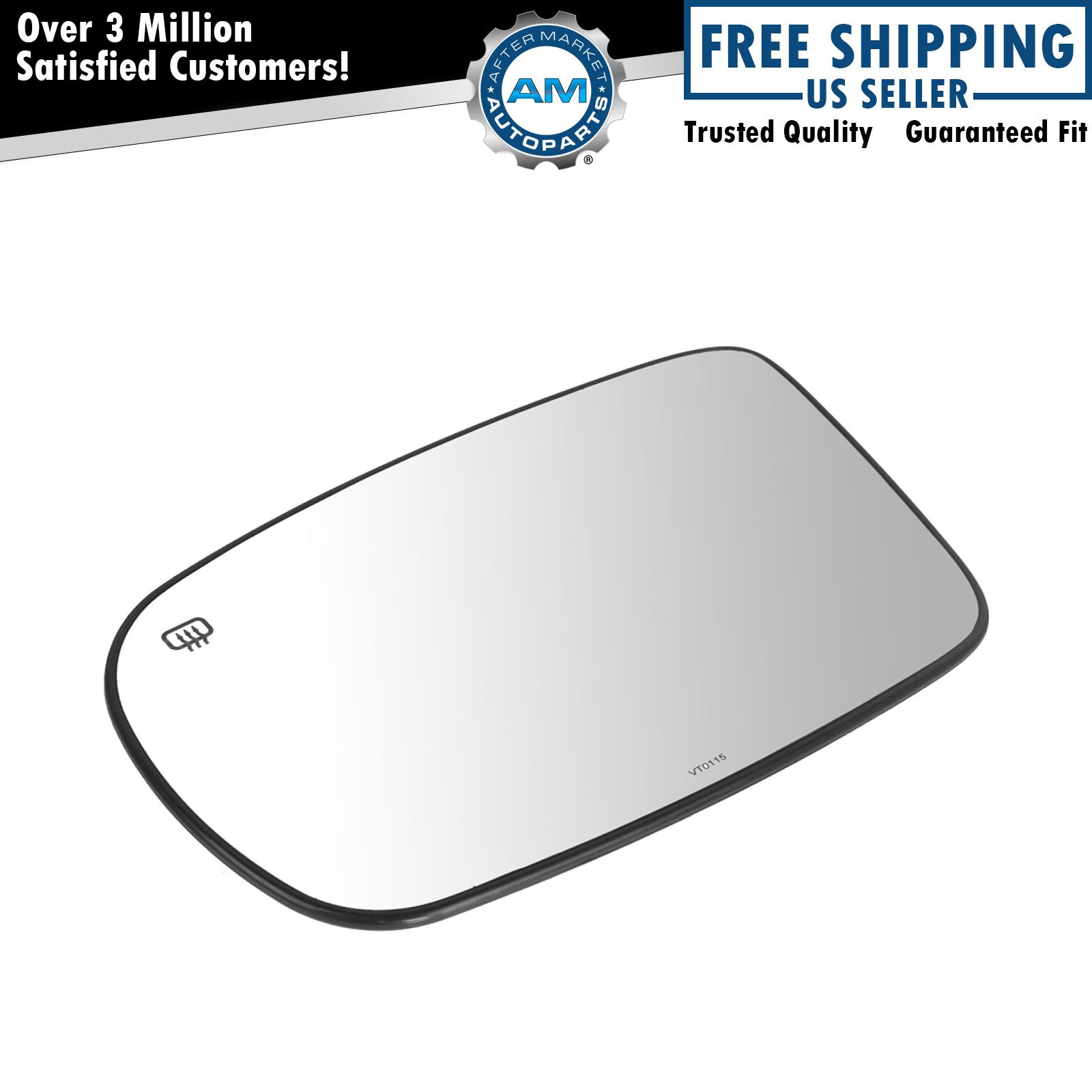 OEM 68101147AA Heated Power Manual Folding Mirror Glass w/ Backing LH for Dodge