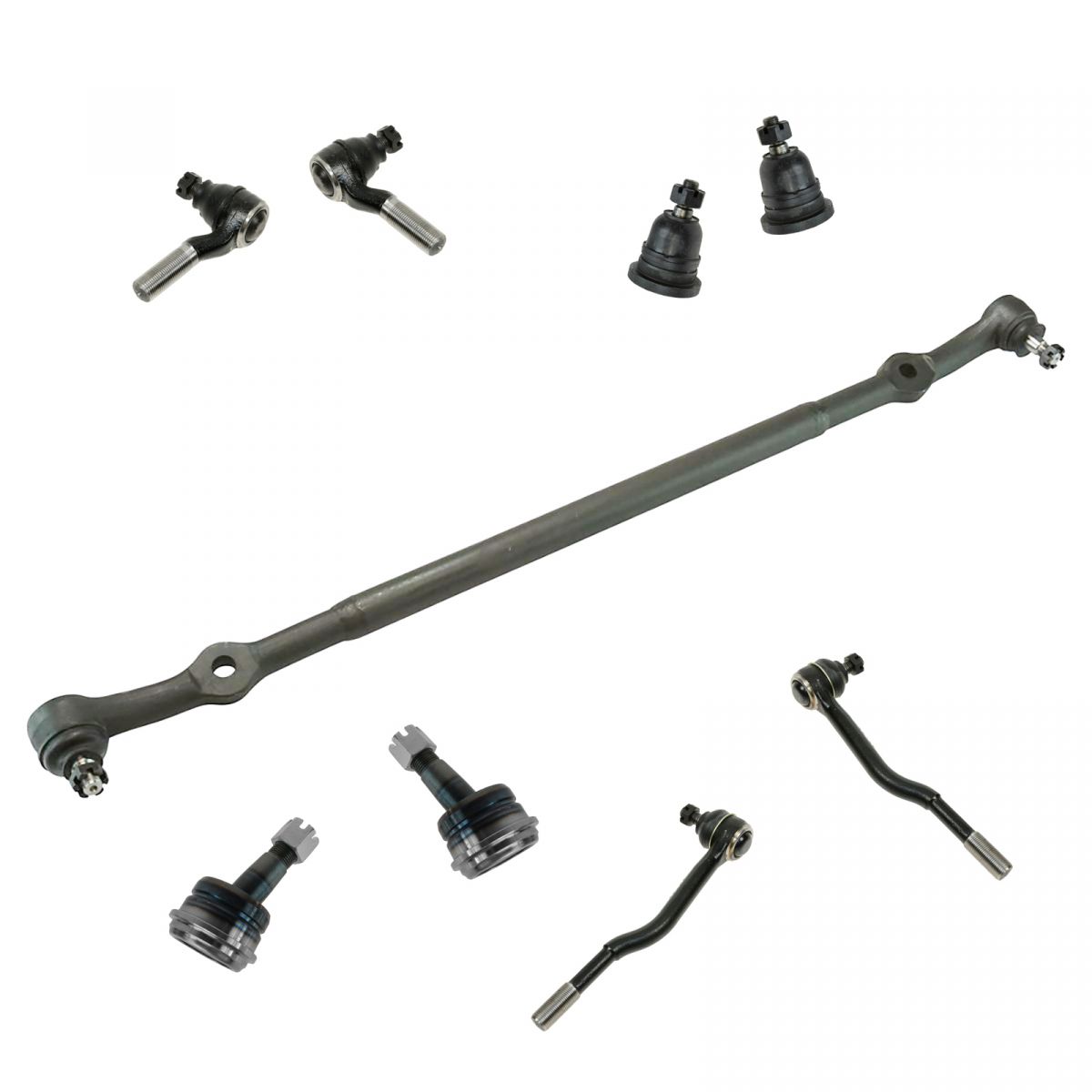 9 Piece Steering & Suspension Kit Center Link Tie Rods Ball Joints for
