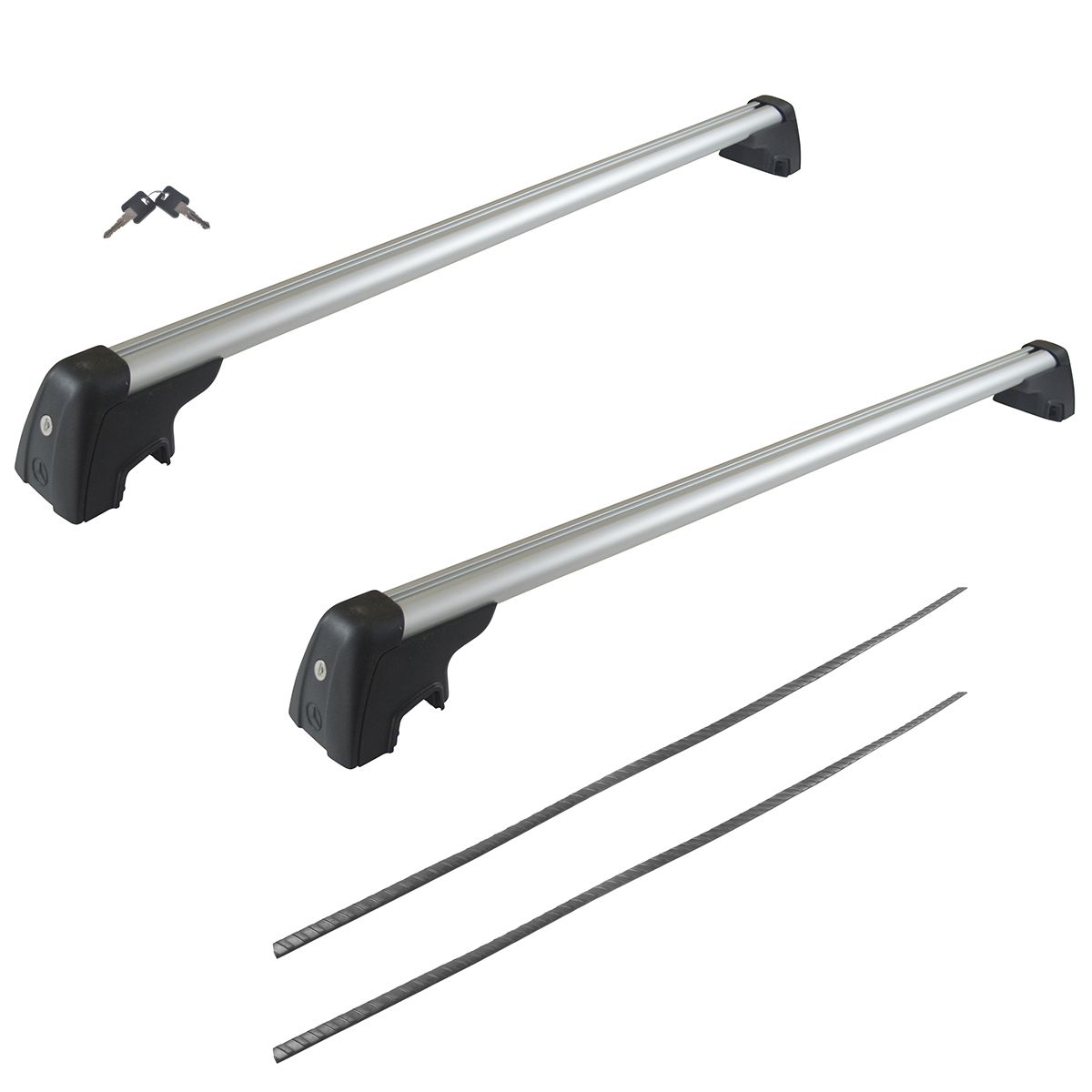 OEM Roof Rack Cross Rail Bar Kit Set of 2 w/ Keys for Mercedes Benz