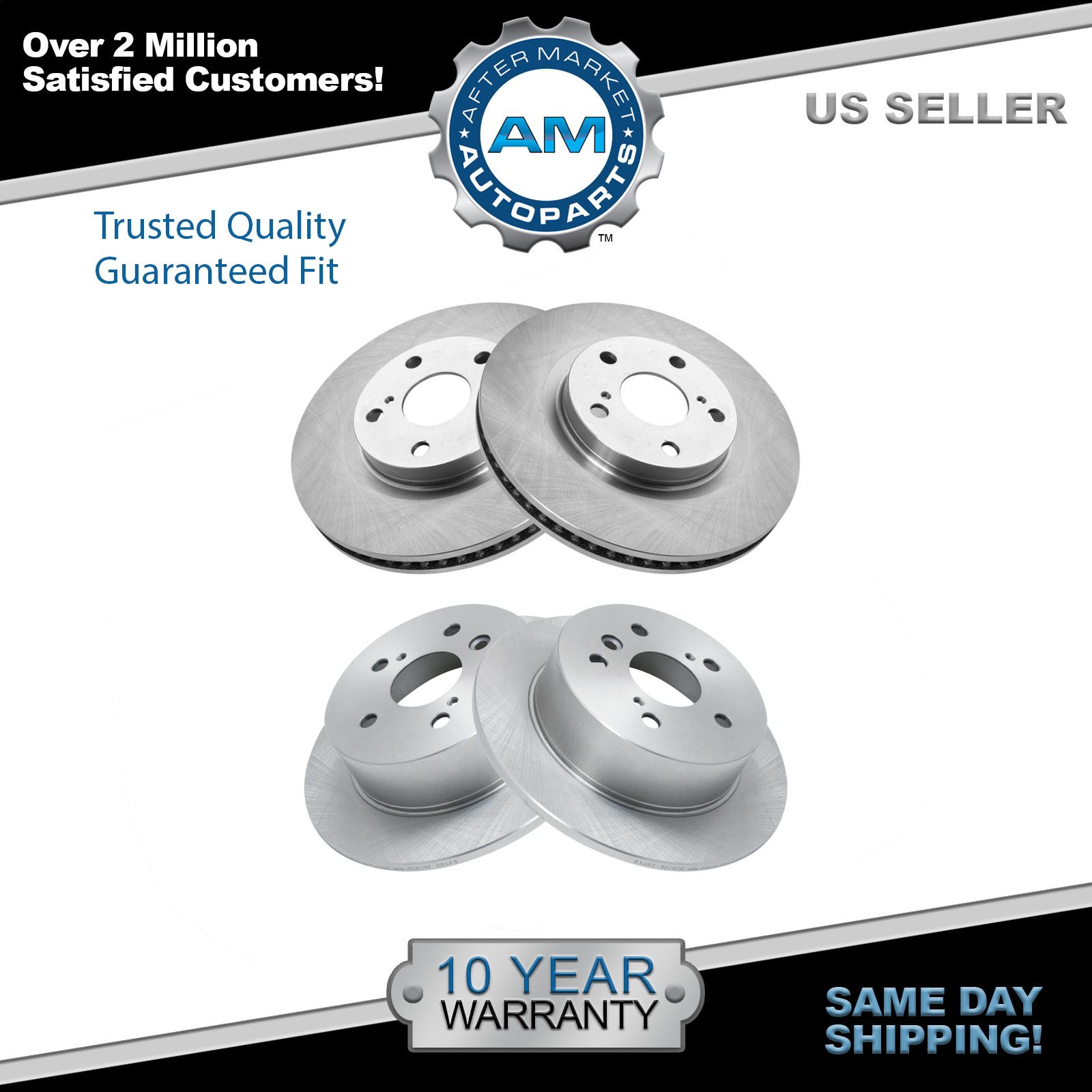 Brake Rotor Front & Rear Kit of 4 for Lexus ES350 Toyota Camry Avalon