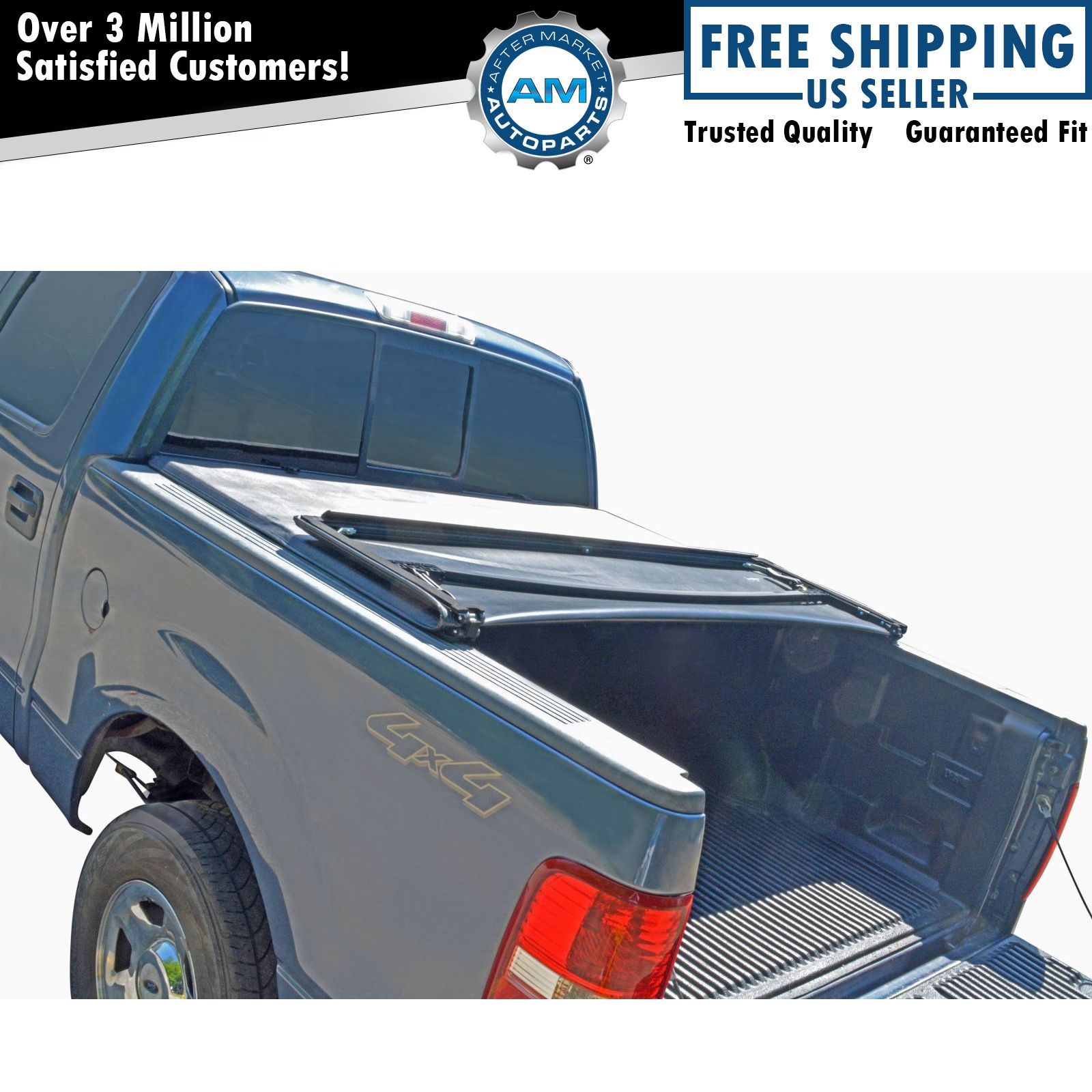 For 83-11 Ford Ranger 6 Ft 72" Short Truck Bed Lock & Roll Up Soft Tonneau Cover