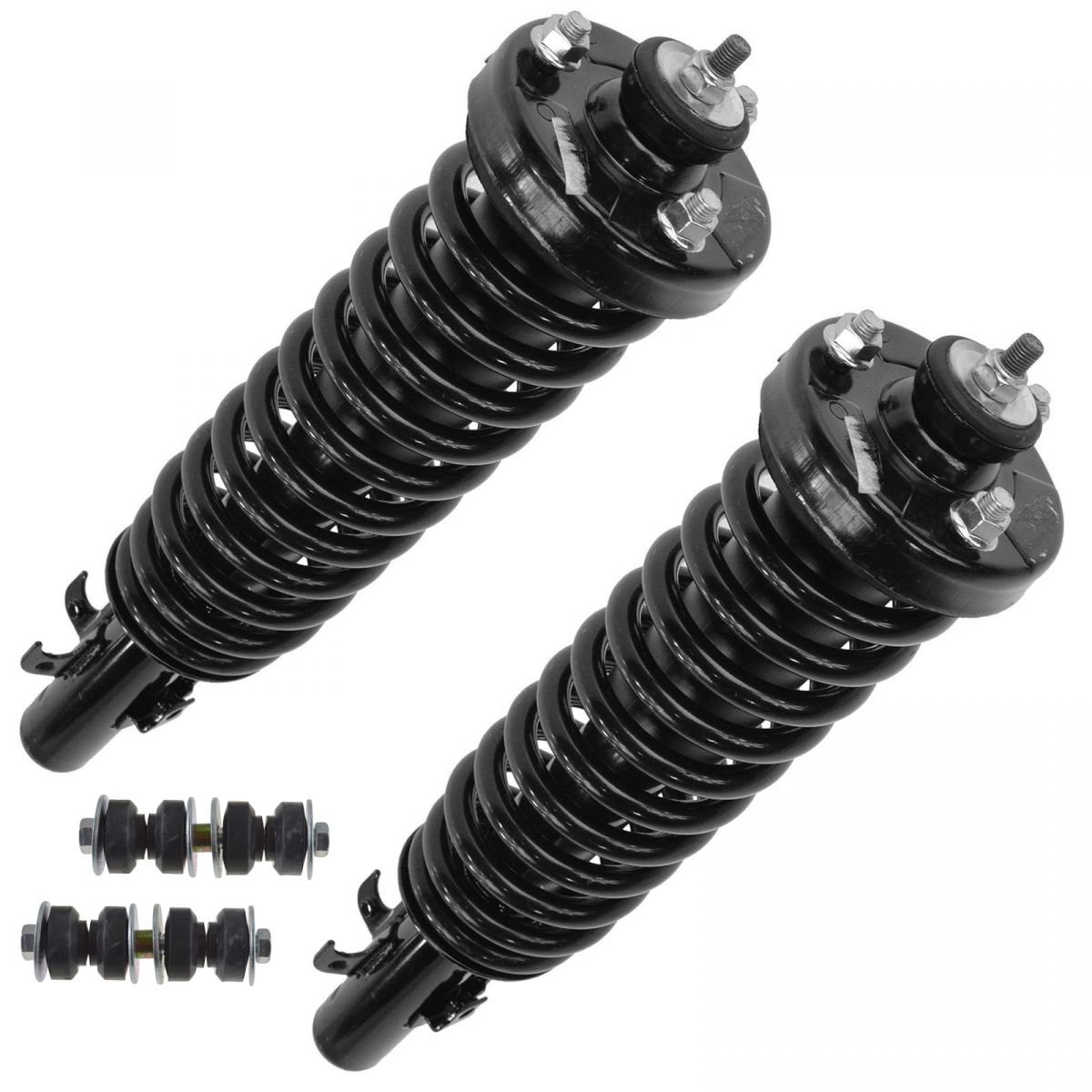 4 Piece Kit Strut Coil Spring Assembly Stabilizer Sway Bar End Link LH