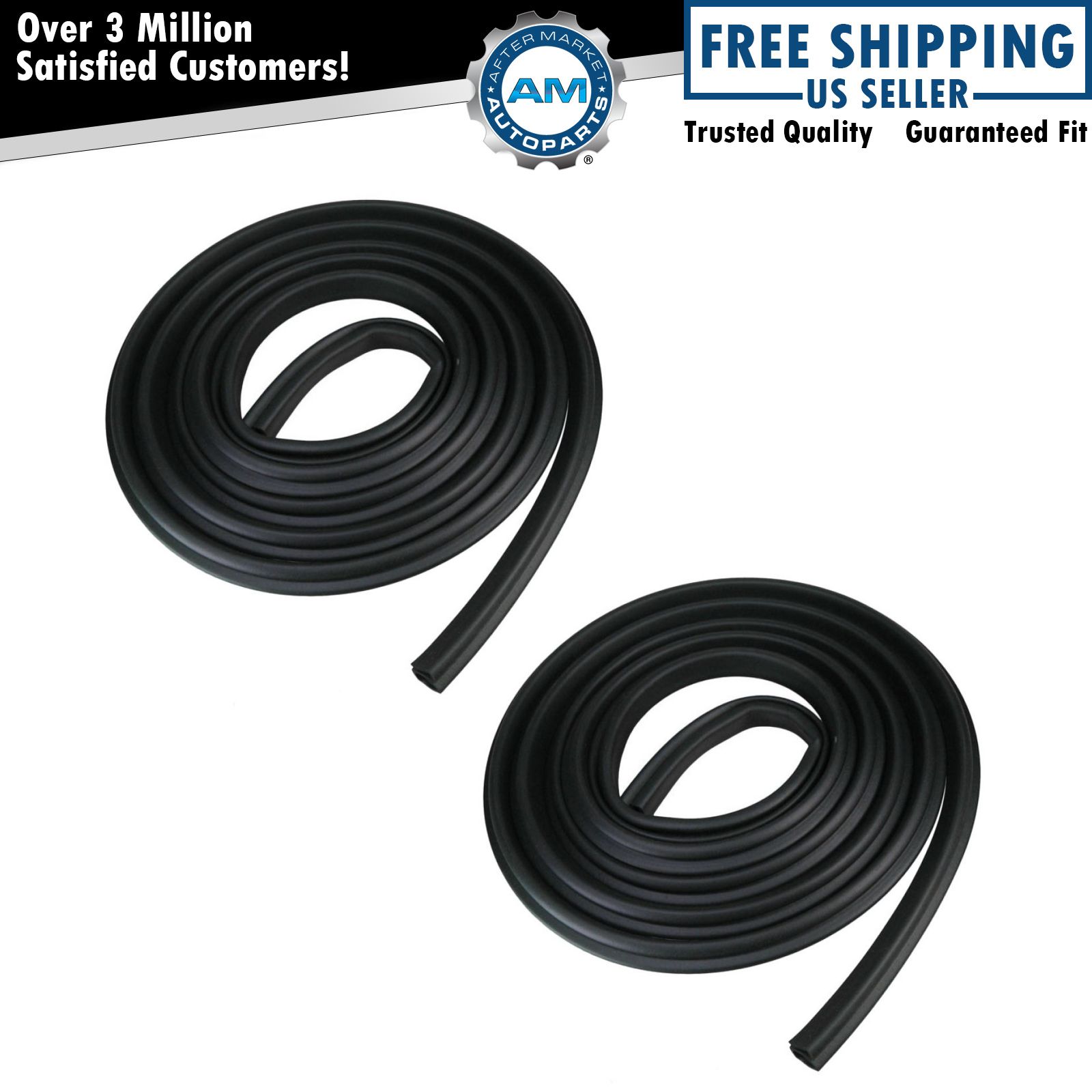 Door Seals Rubber Weatherstrip Pair Set Kit for 67-72 Ford F100 F250 F350