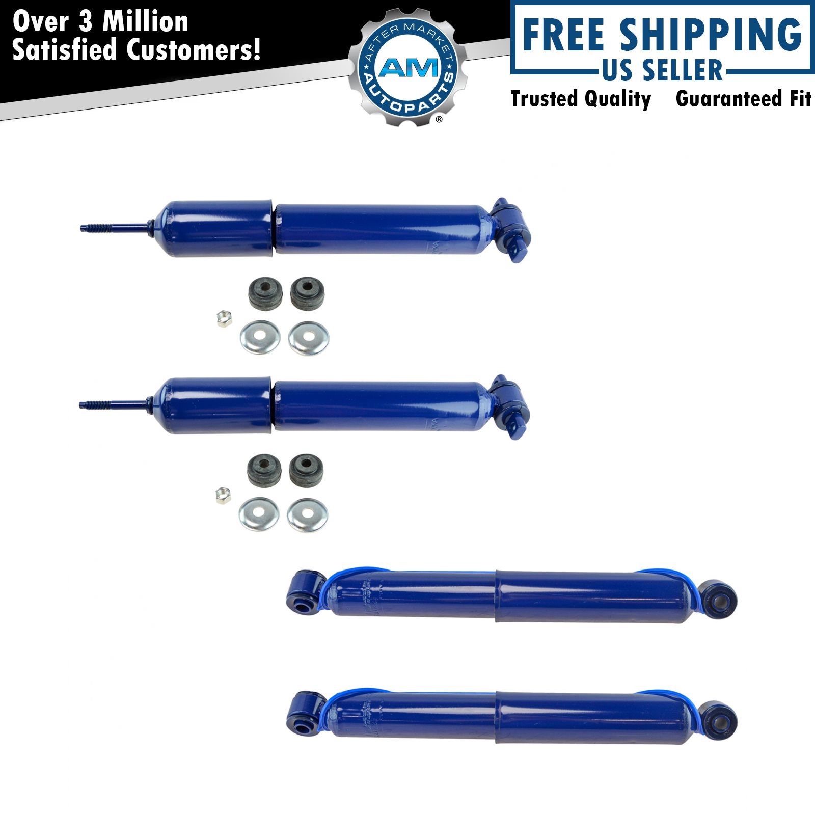 Monro-Matic Plus Front & Rear Shock Absorber Set of 4 for Chevy GMC Pickup Truck