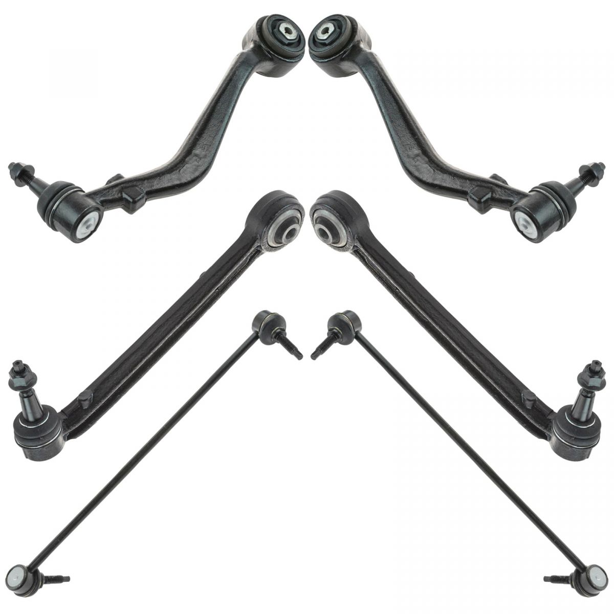 6 Piece Suspension Kit Lower Control Arms & Ball Joints w/ Sway Bar End