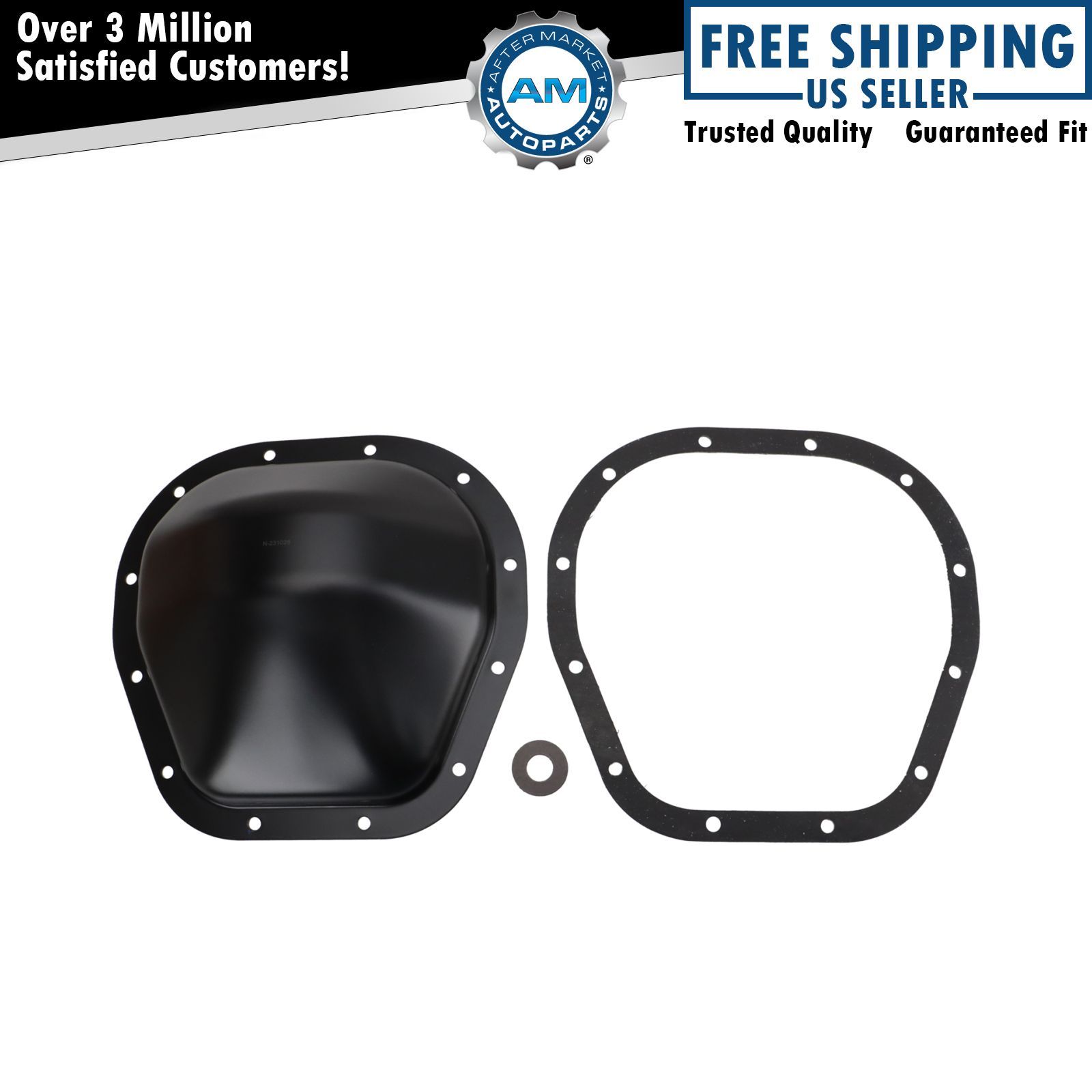 Rear Diff Differential Cover w/Gasket for Ford Van Pickup Truck 10.25" Ring Gear