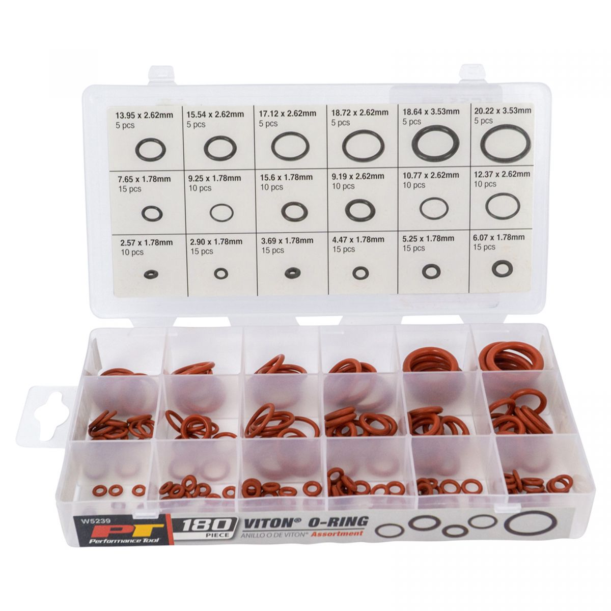 180 Piece Viton O Ring Assortment Kit Pack W Storage Case New Ebay 