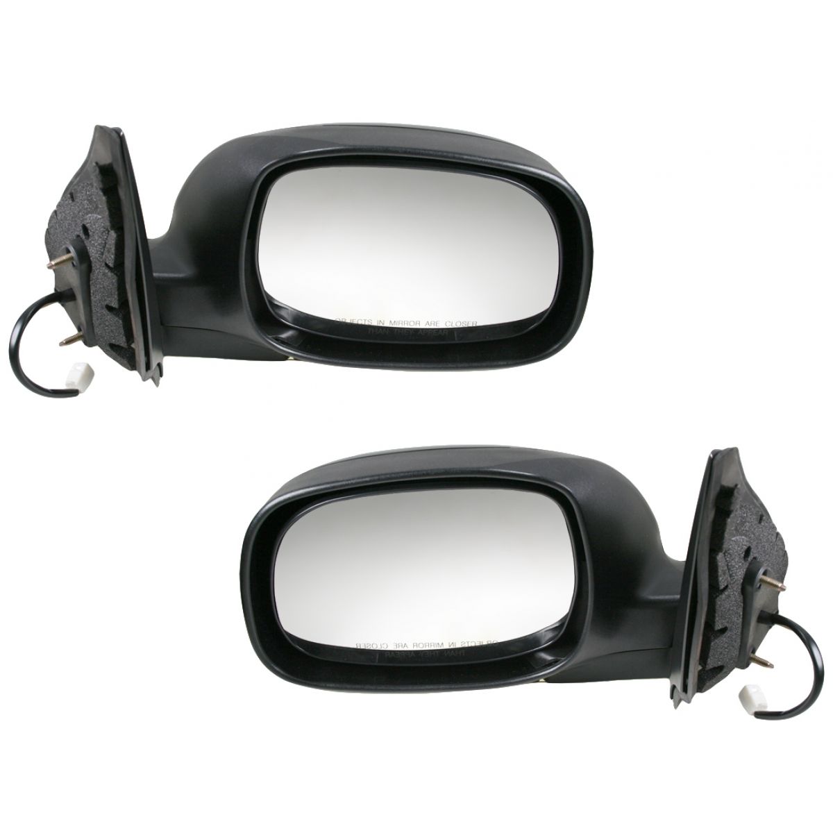 Folding Power Mirror Black Pair Set of 2 Kit for Toyota Tundra Sequoia