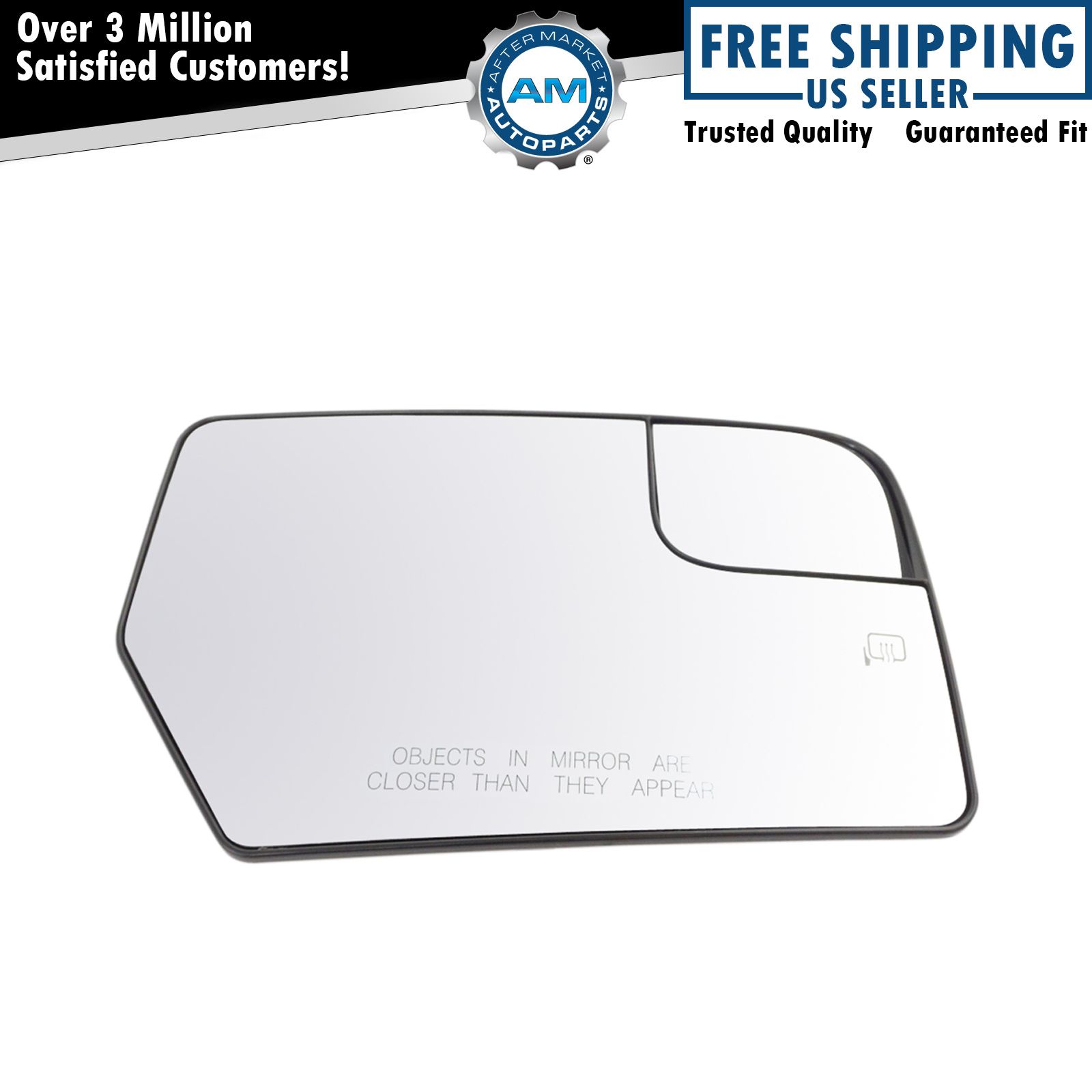 Mirror Glass Heated with Spotter Passenger Side Right RH for Ford Expedition New