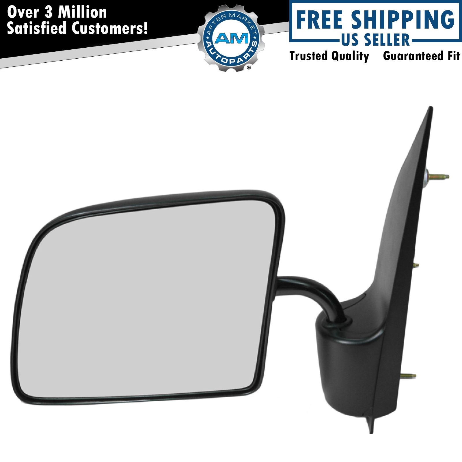 Manual Side View Mirror Driver Left LH NEW for 94-06 Ford Econoline Van