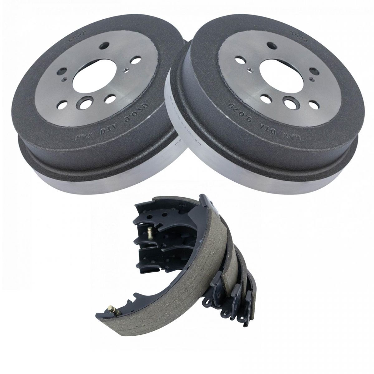 Rear Brake Drums Pair & Shoe Left & Right Set Kit for Toyota Camry