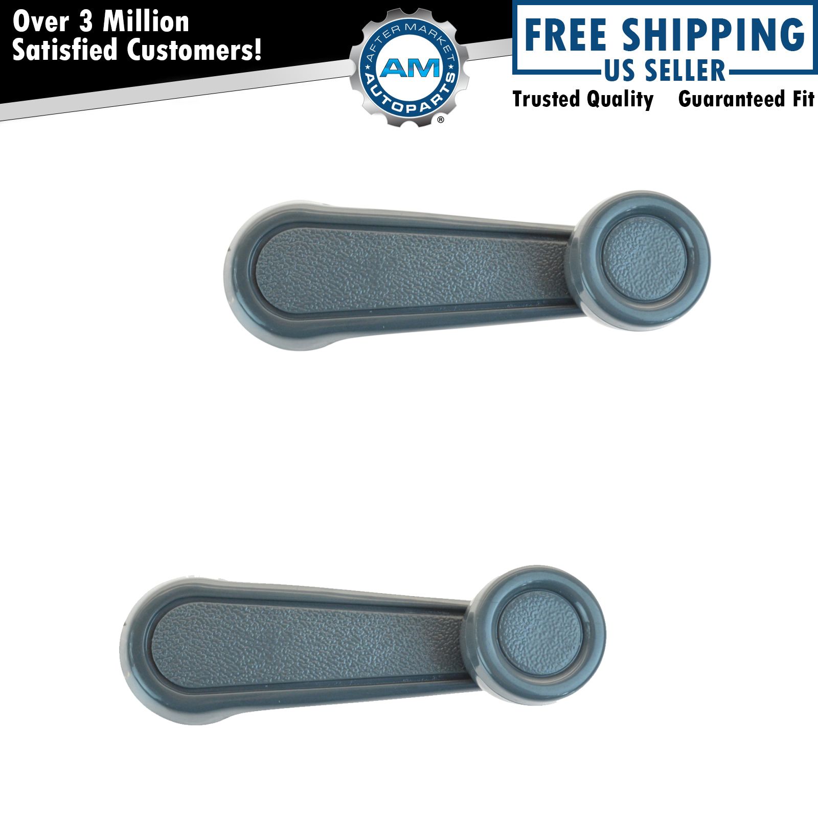 Manual Window Crank Gray Driver Passenger Side Pair for 4Runner Corolla Tercel