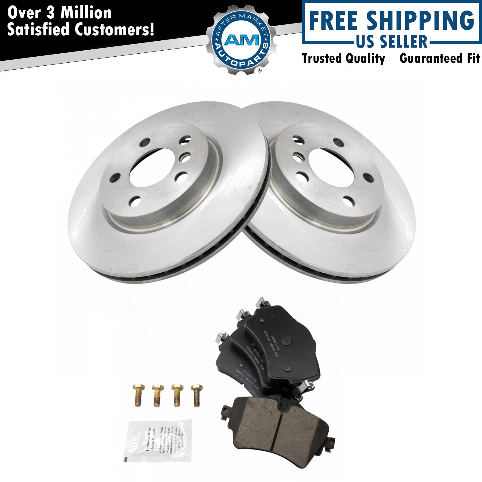 Front Posi Ceramic Disc Brake Pads & Rotors Kit for Mini Cooper New